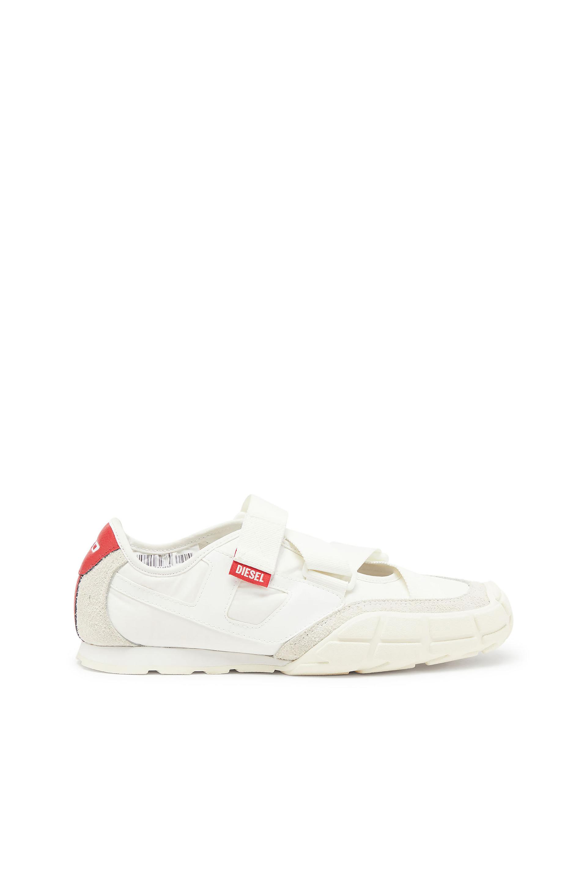 diesel - s-pagodha-tongue-free strap sneakers in ripstop - sneakers - woman - white