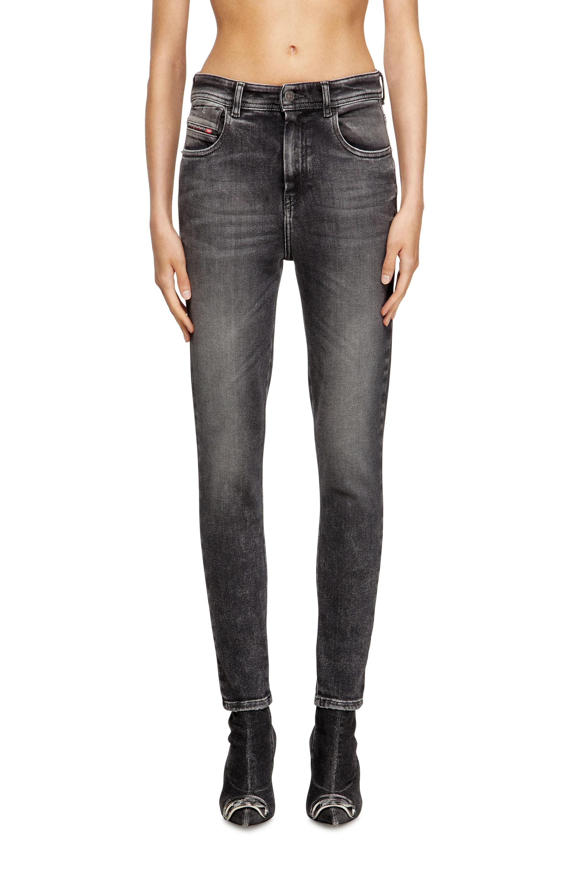 diesel - skinny jeans - 1984 slandy-high - jeans - woman - black