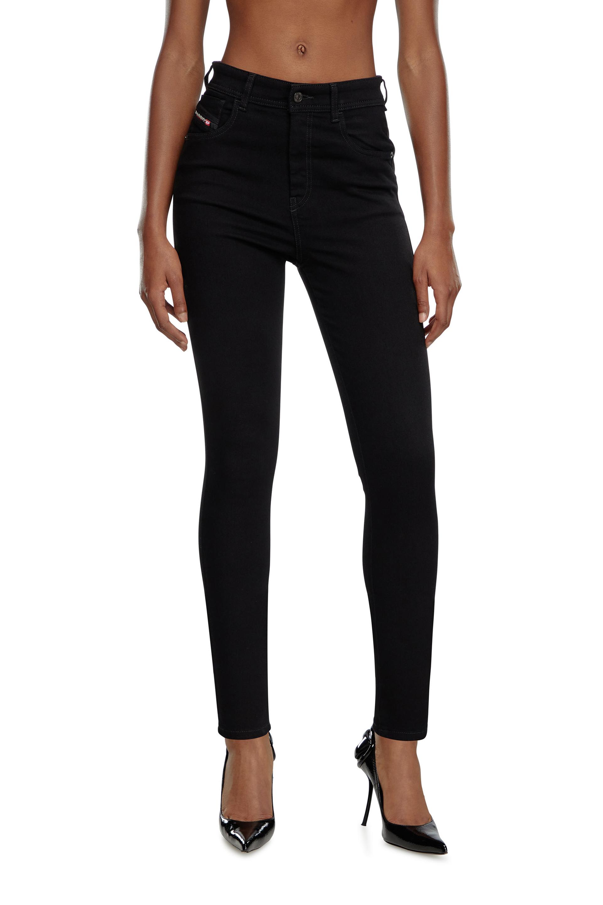 diesel - skinny jeans - 1984 slandy-high - jeans - woman - black