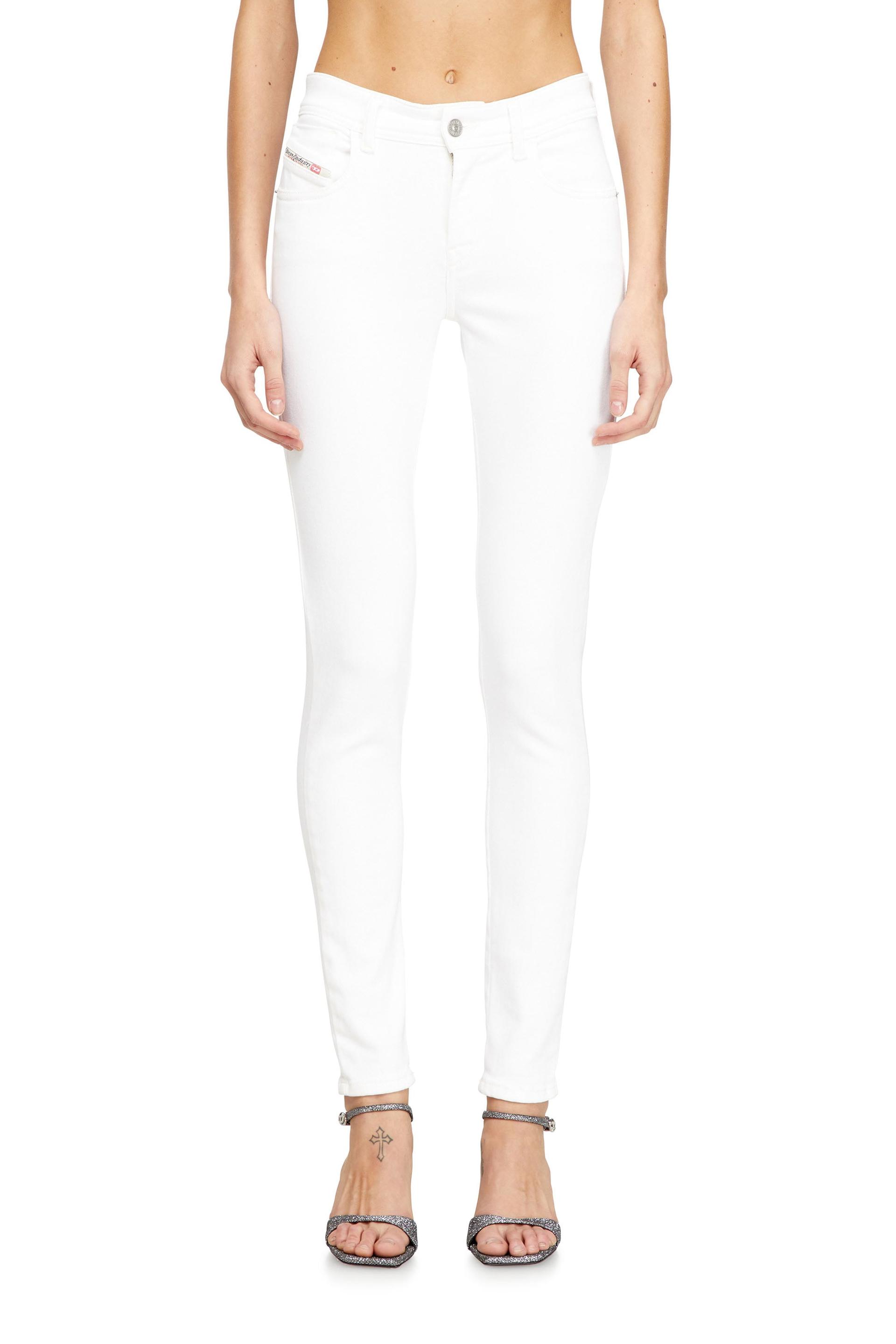 diesel - skinny jeans regular waist 2017 slandy - jeans - woman - white