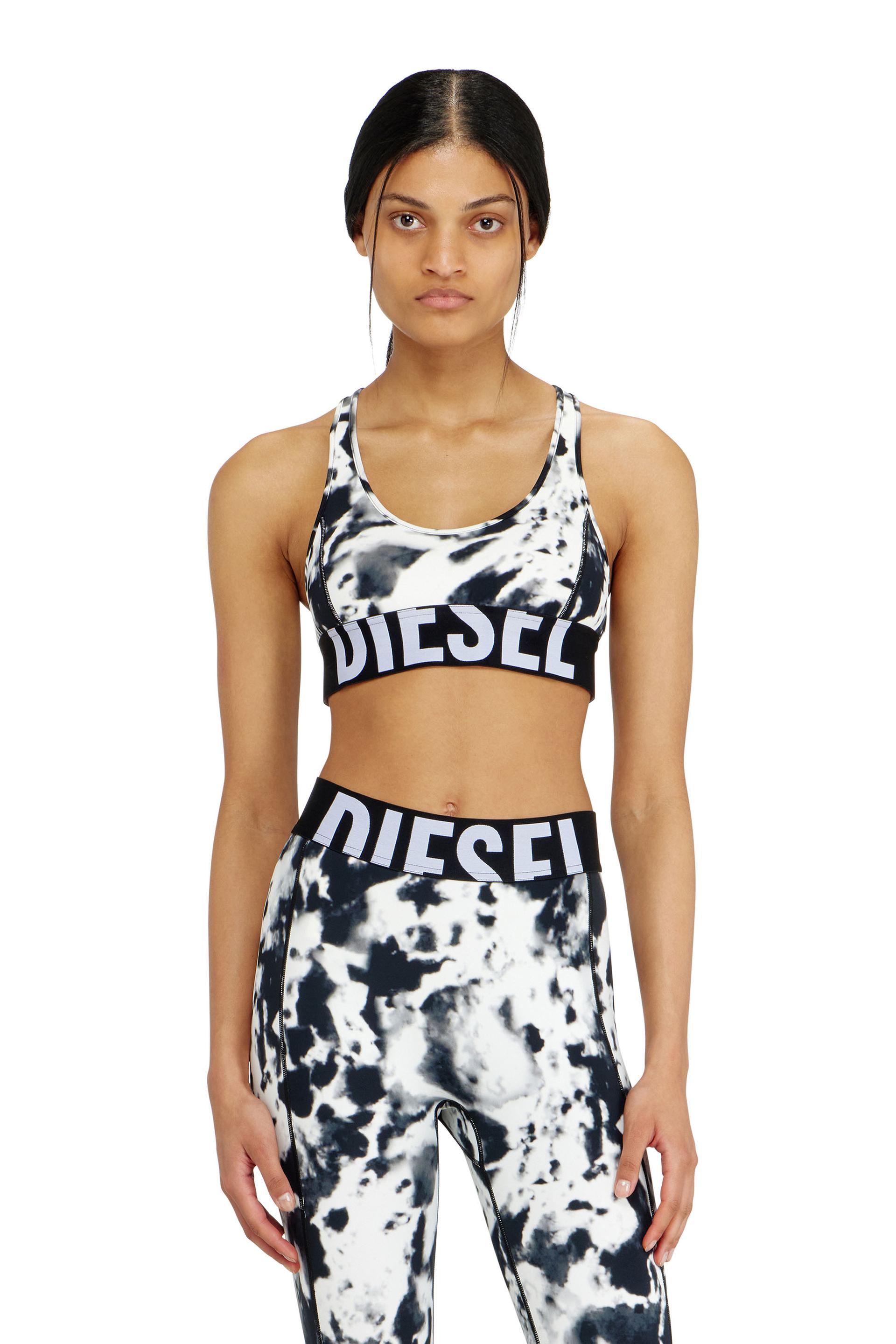 diesel - sports bra in printed microfibre - bras - woman - multicolor