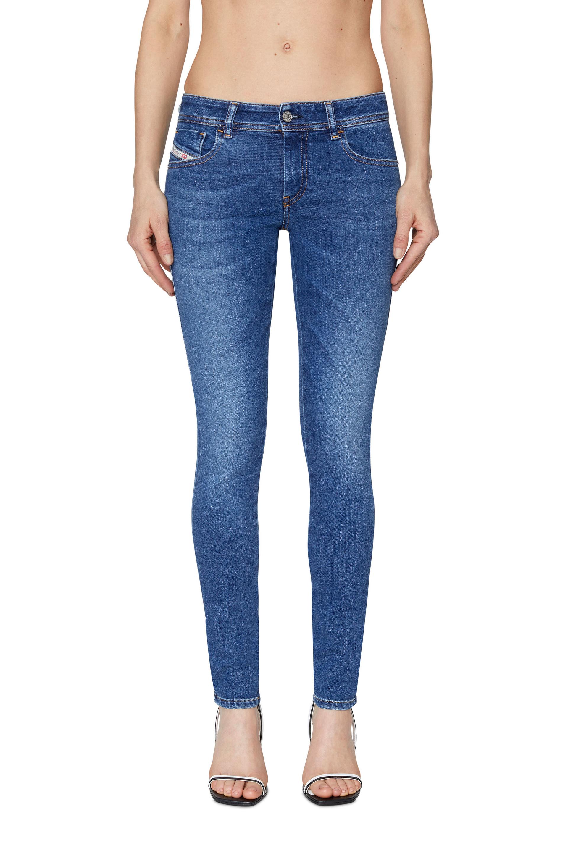 diesel - super skinny jeans - 2018 slandy-low - jeans - woman - blue