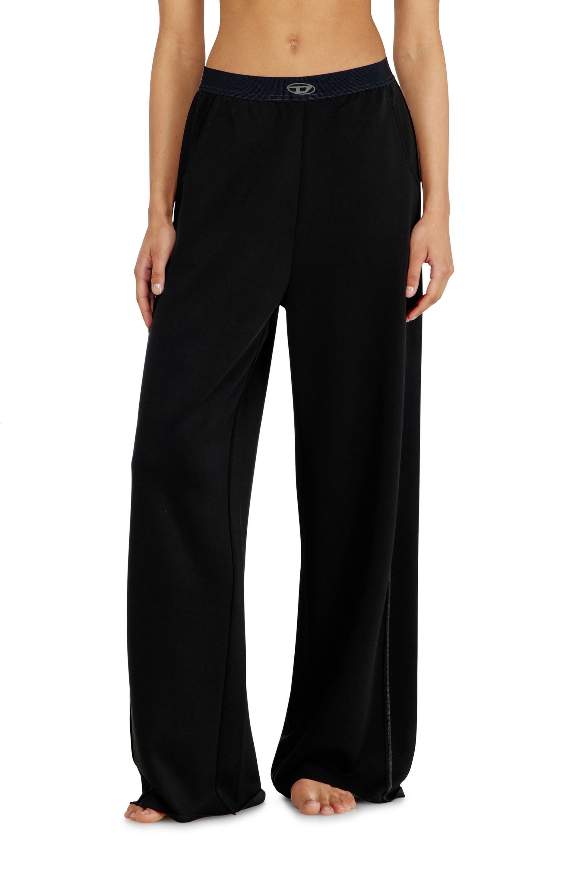 diesel - track pants in light stretch scuba - pants - woman - black