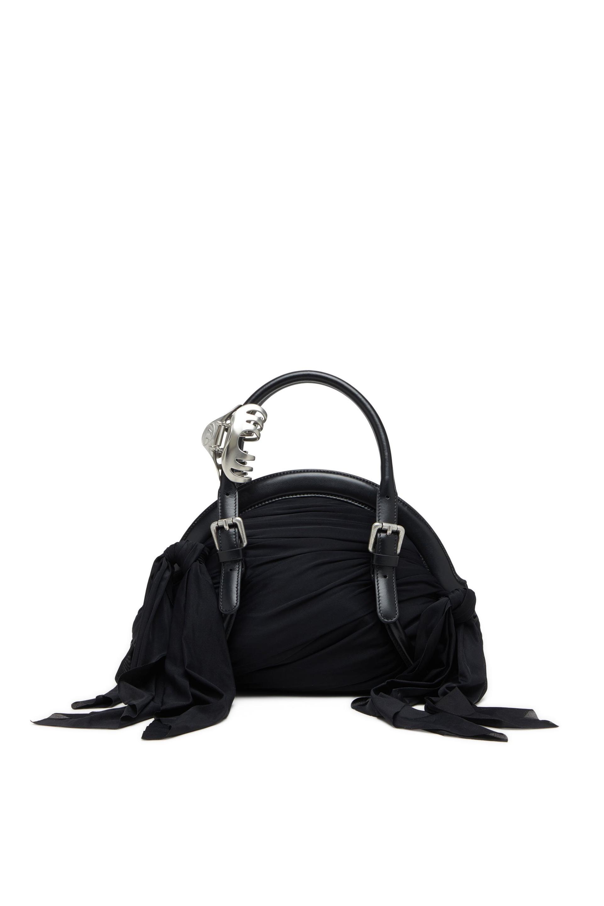 diesel - trash-d-bandana handbag in jersey and leather - handbags - woman - black