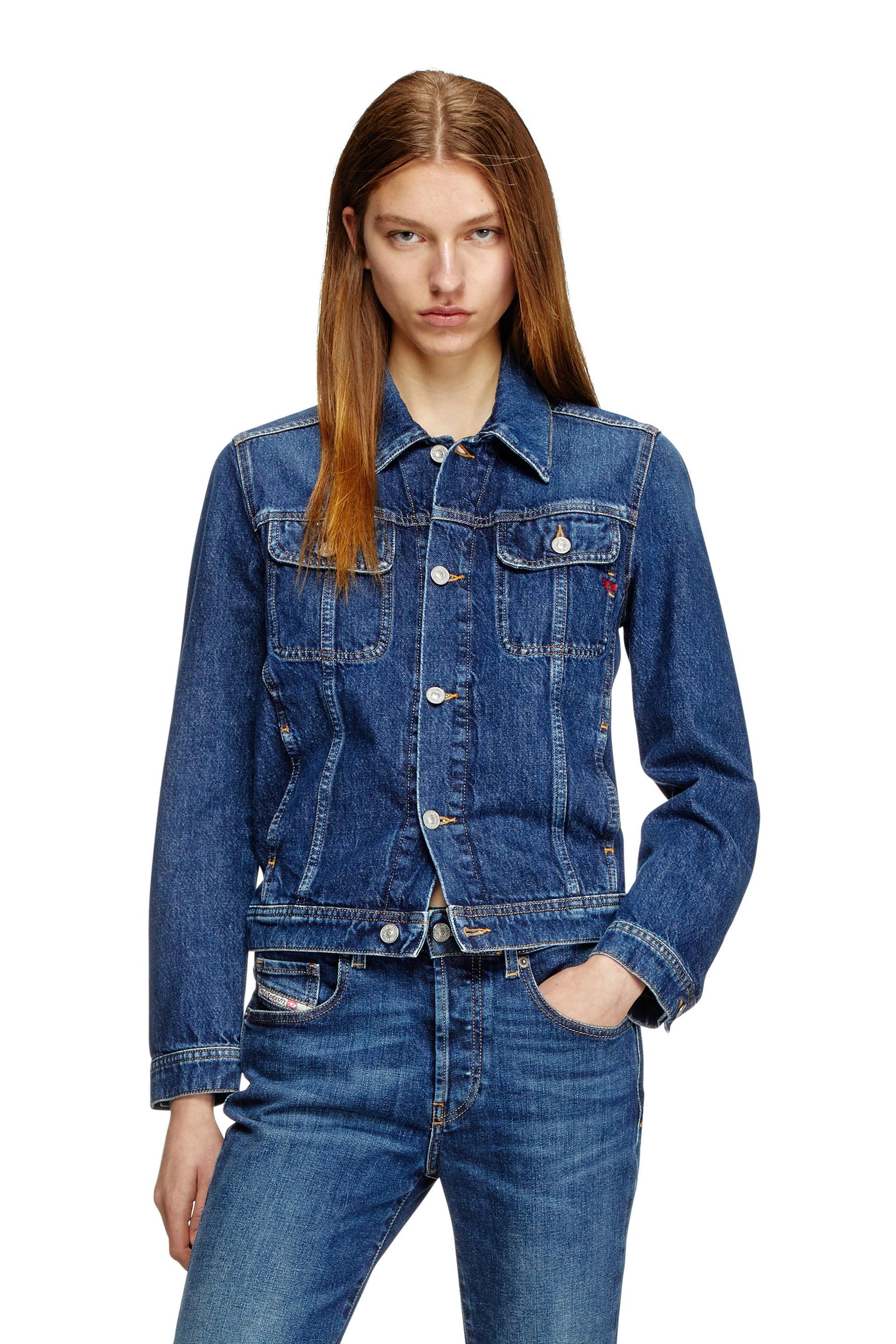 diesel - trucker jacket in denim - denim jackets - woman - blue