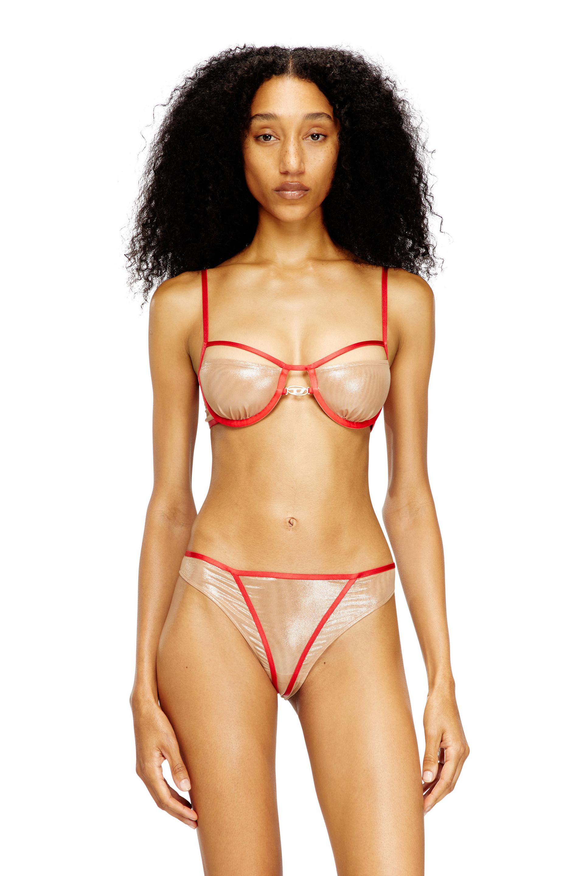 diesel - underwire bra with contrasting trims - bras - woman - pink