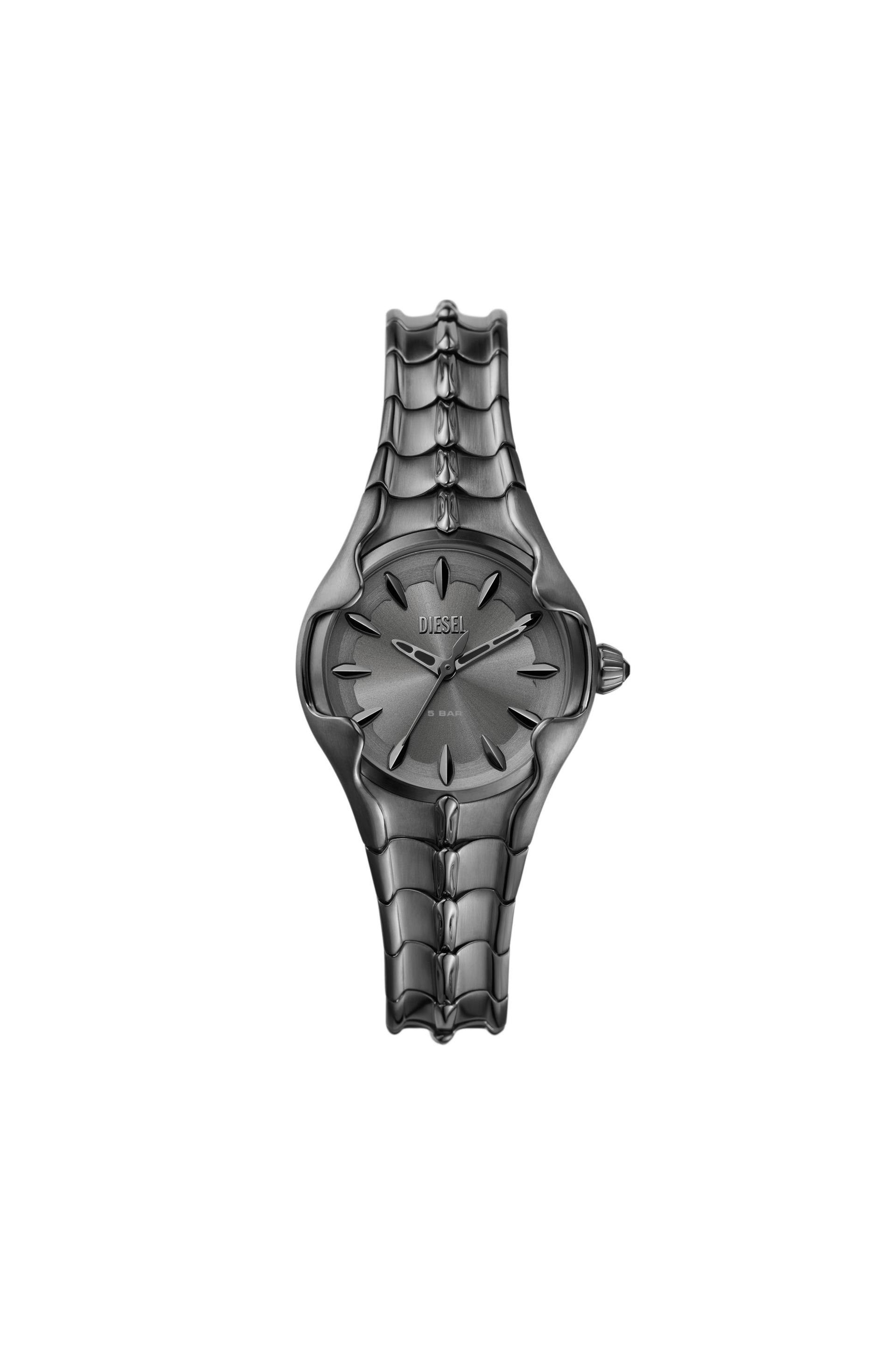 diesel - vert three-hand gunmetal stainless steel watch - timeframes - woman - grey