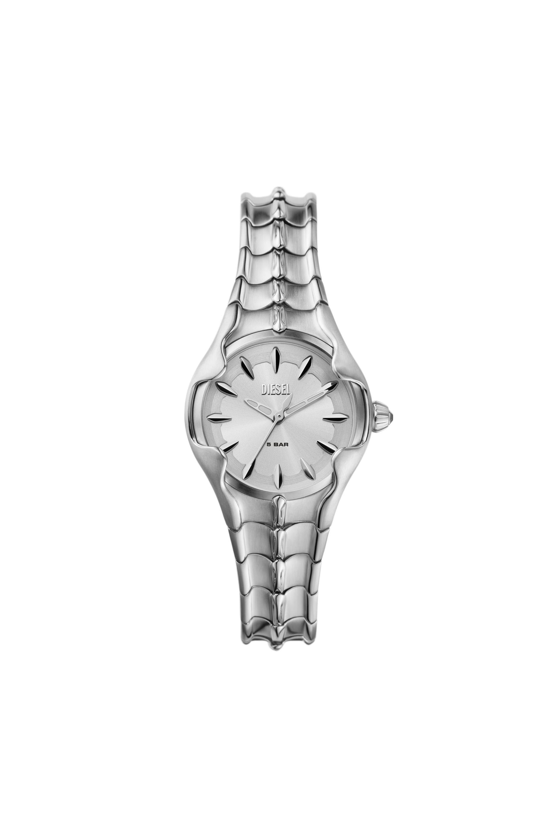 diesel - vert three-hand stainless steel watch - timeframes - woman - silver