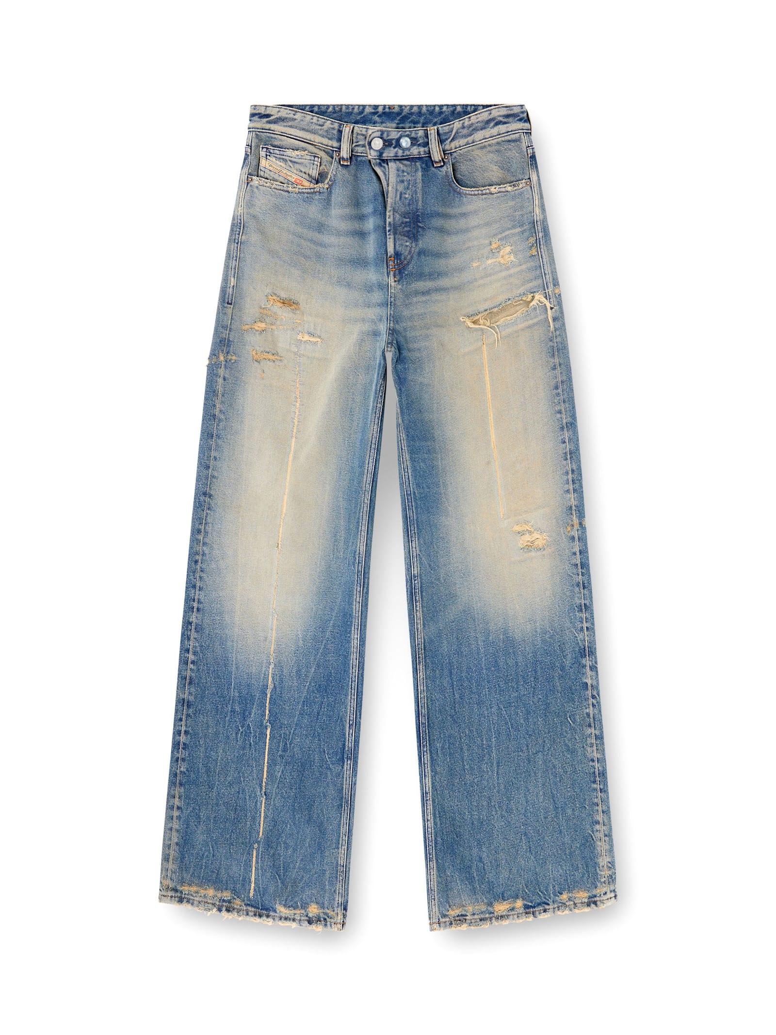 diesel 1996 d-sire jeans in denim blue with washed-out effect
