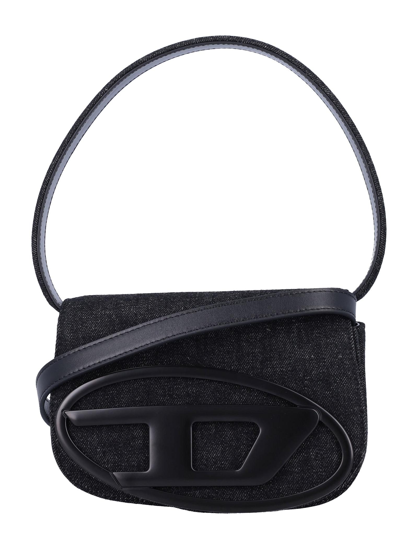 diesel 1dr denim shoulder bag