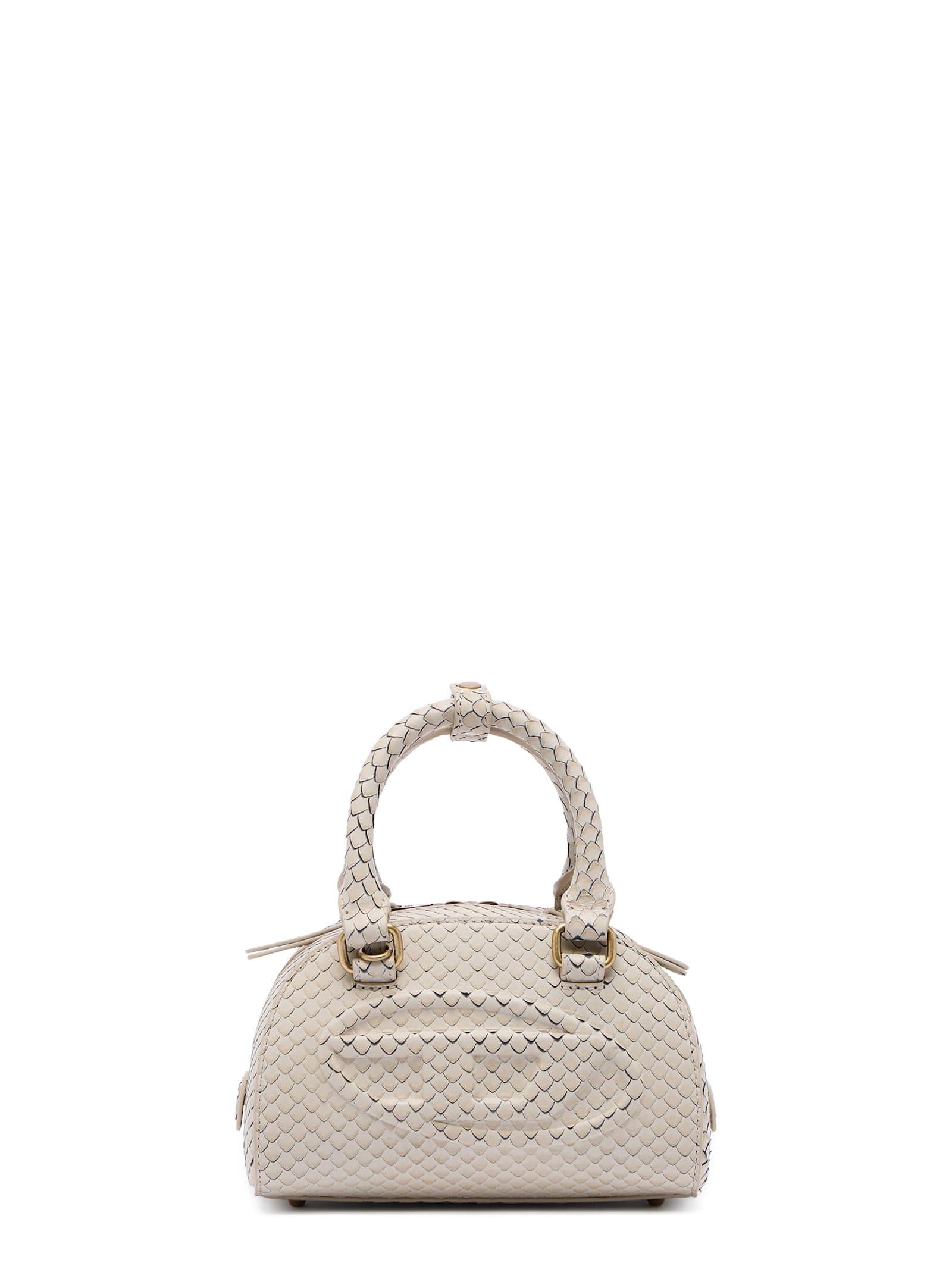 diesel 1dr dome python leather crossbody bag