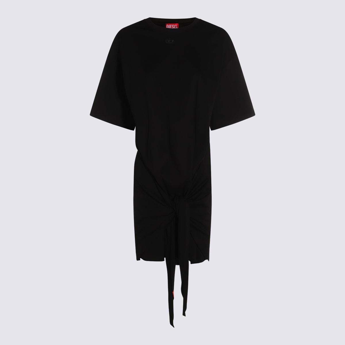diesel black cotton d-eivor dress