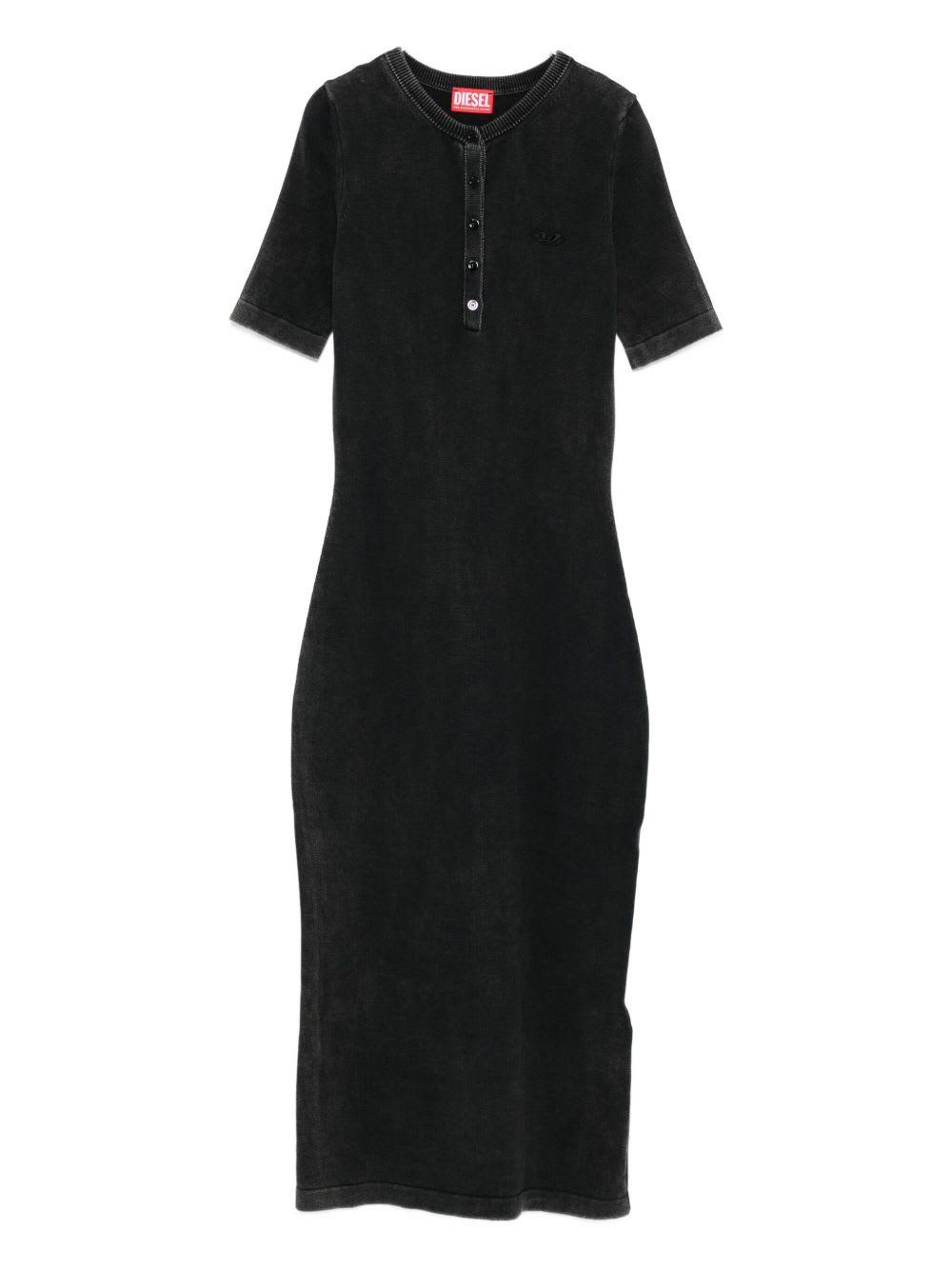 diesel black cotton dress