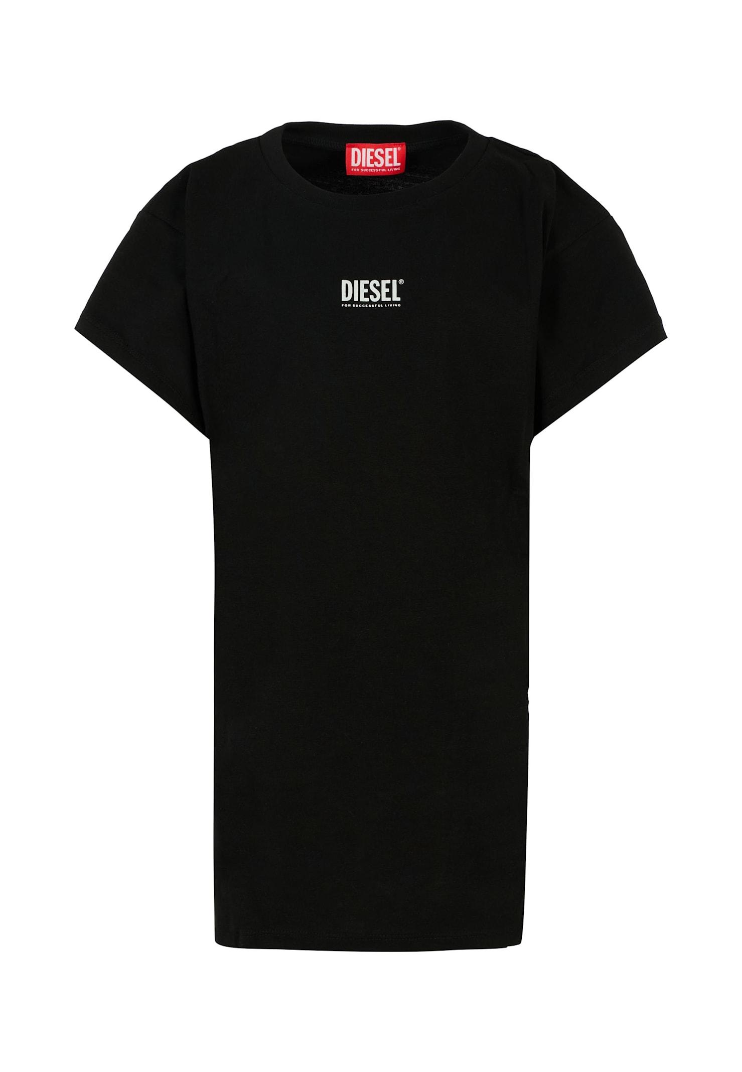 diesel black dress for girl with logo