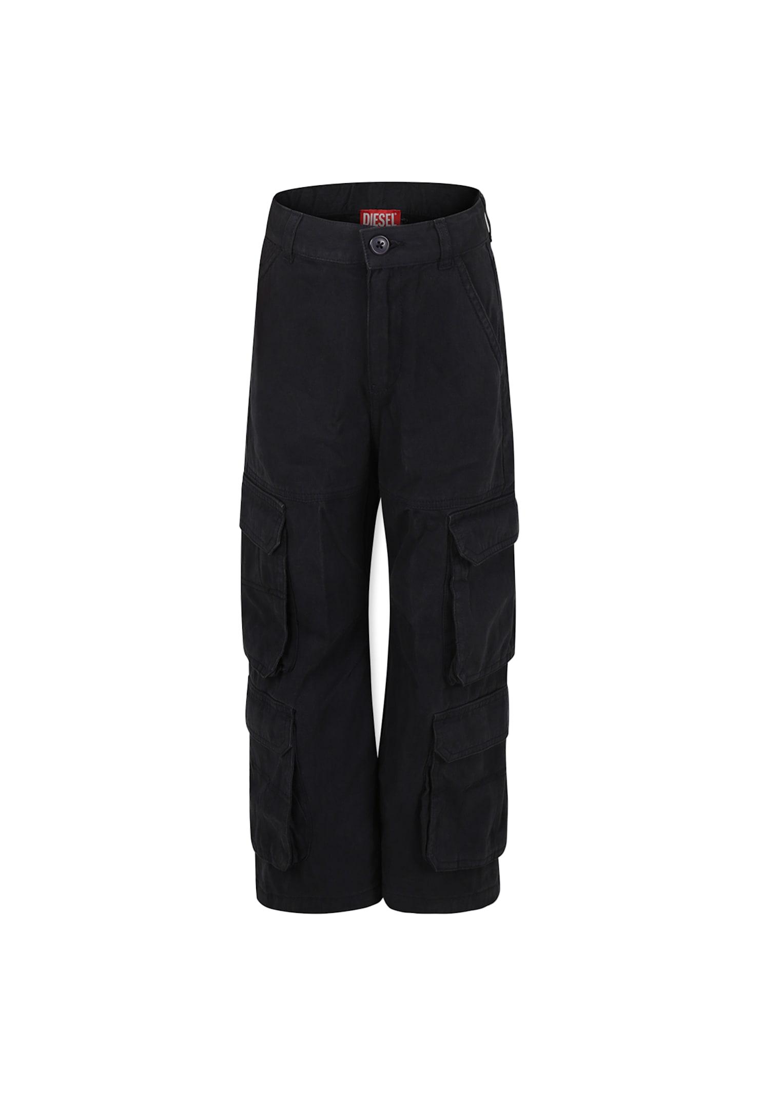 diesel black trousers for girl