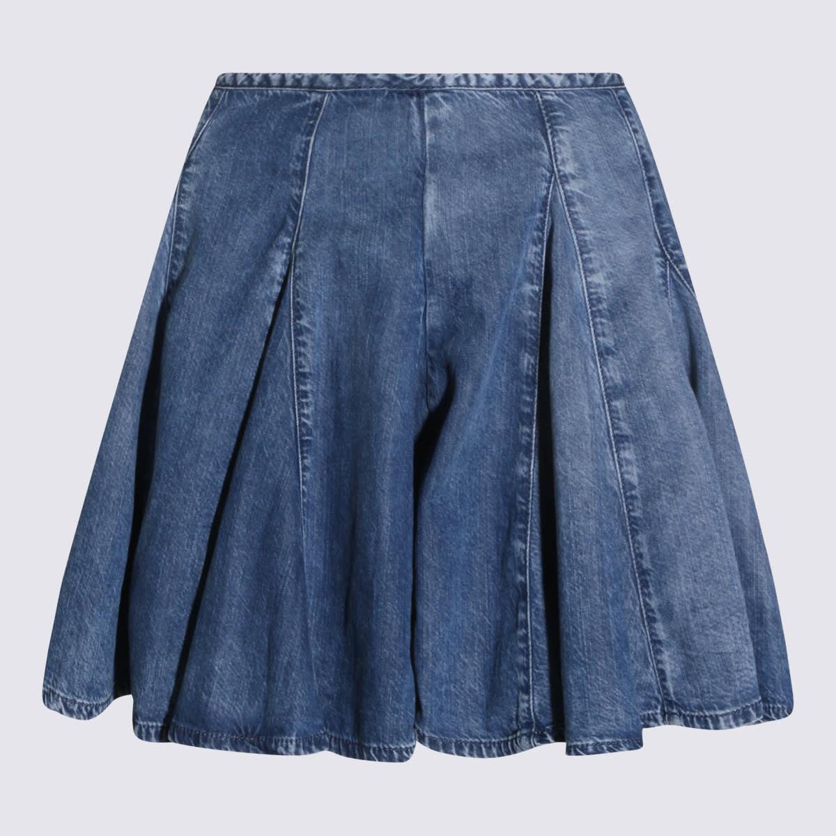 diesel blue cotton skirt