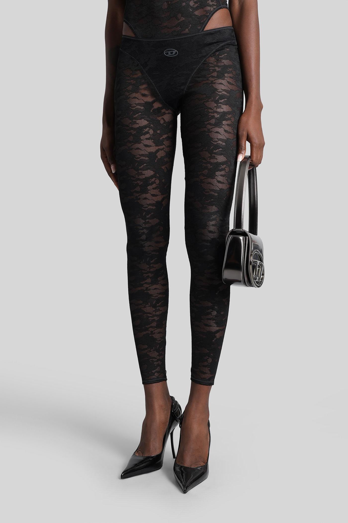 diesel claire-utlt leggings in black polyester