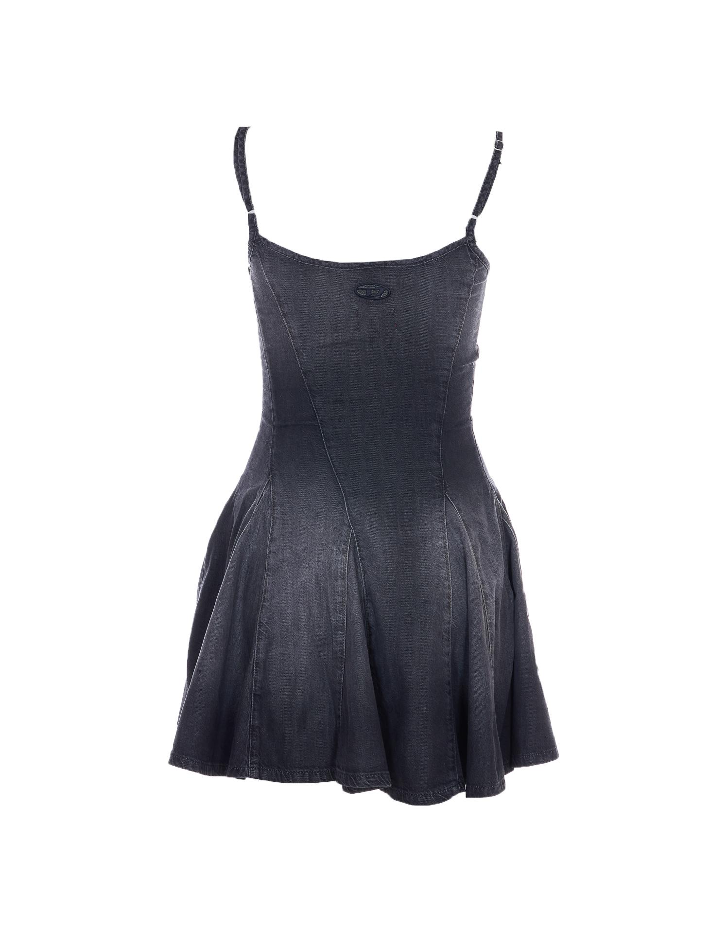 diesel dresses black cotton - women
