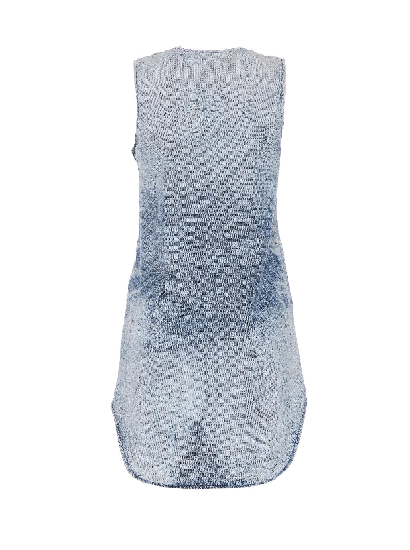 diesel dresses blue cotton - women