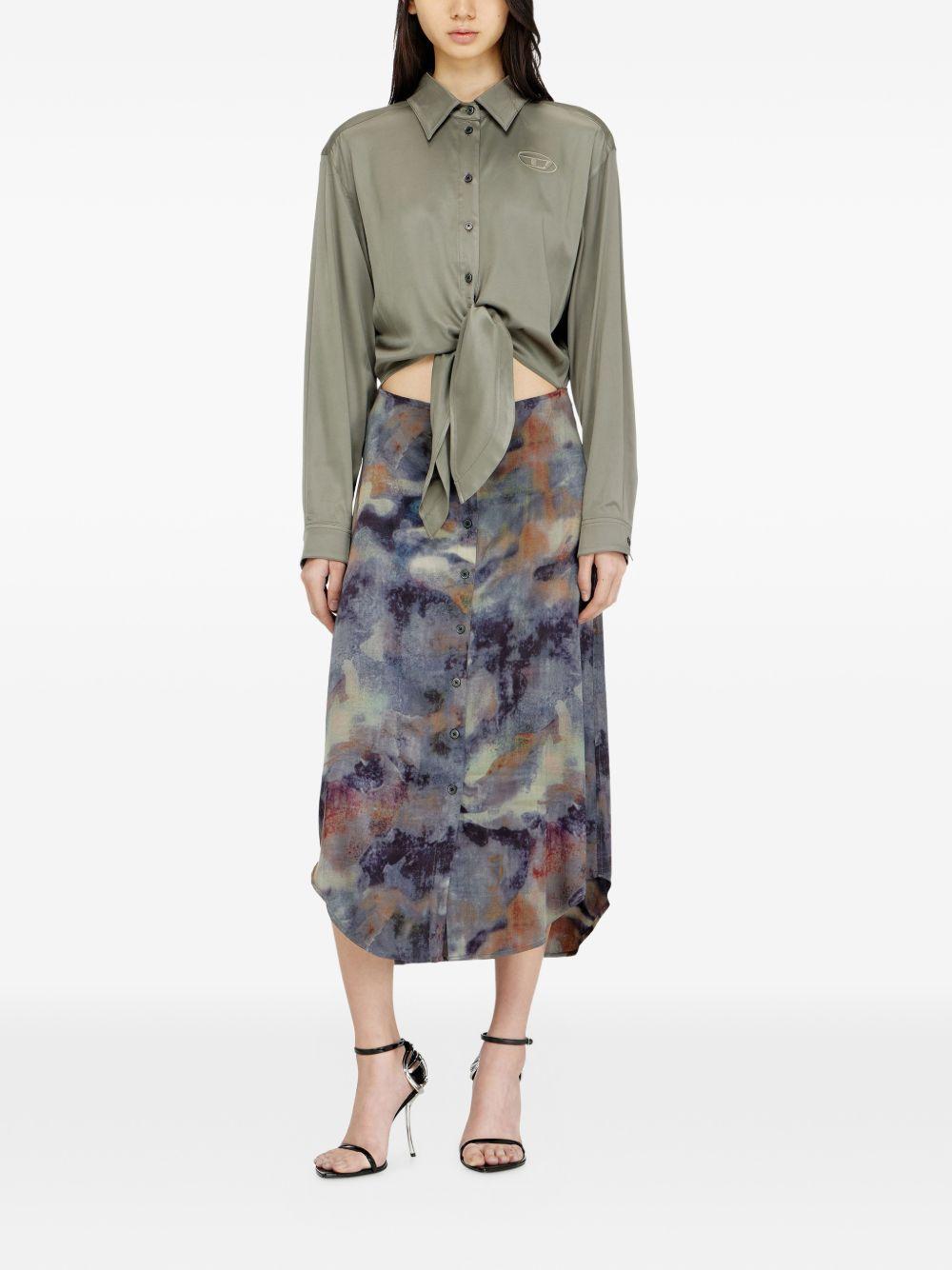 diesel dresses sage green / multicolor print vi ea - women