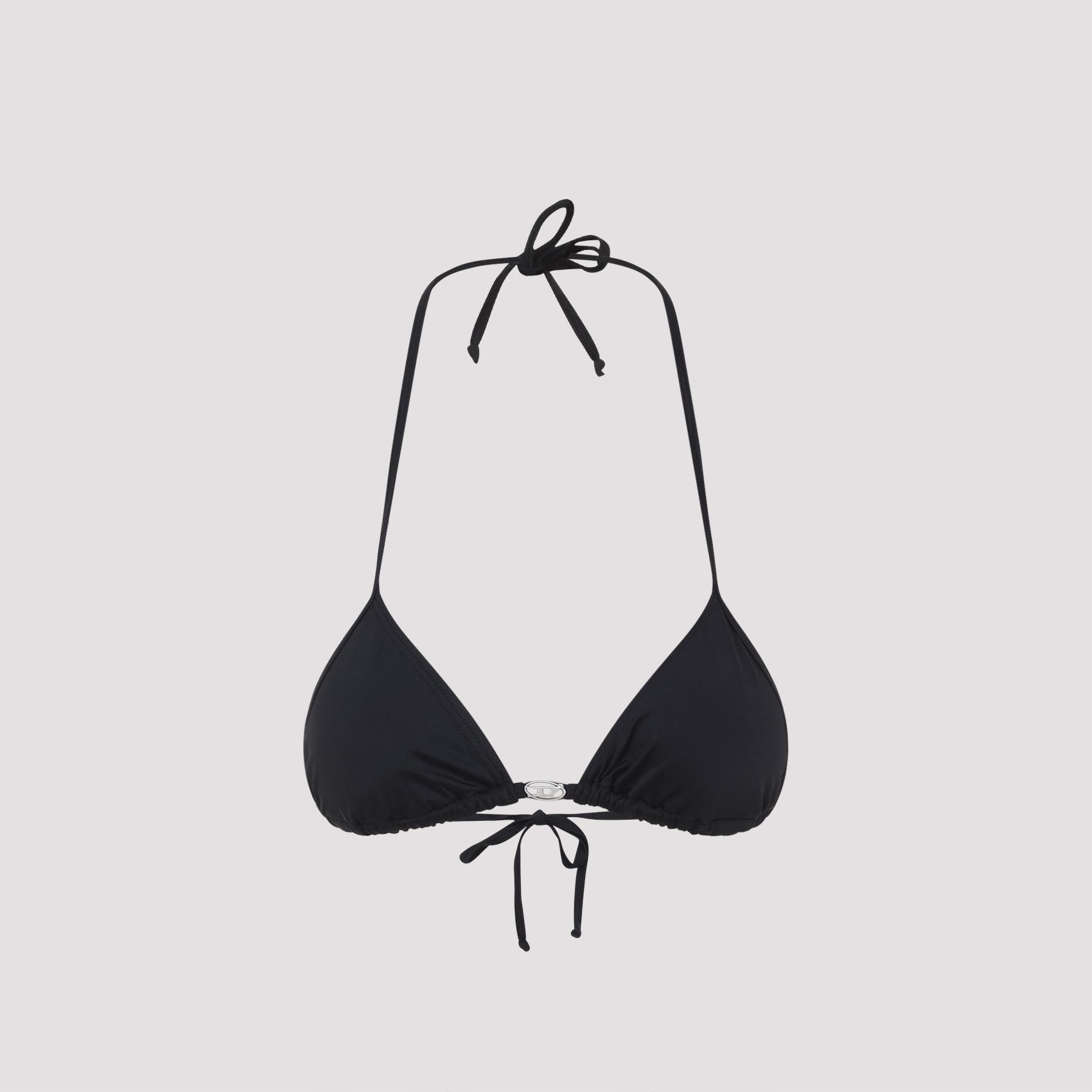 diesel elettra bikini bra black polyamide elastane swimwear - women
