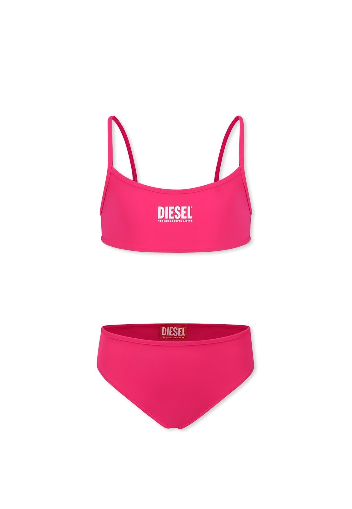 diesel fuchsia bikini for girl with logo