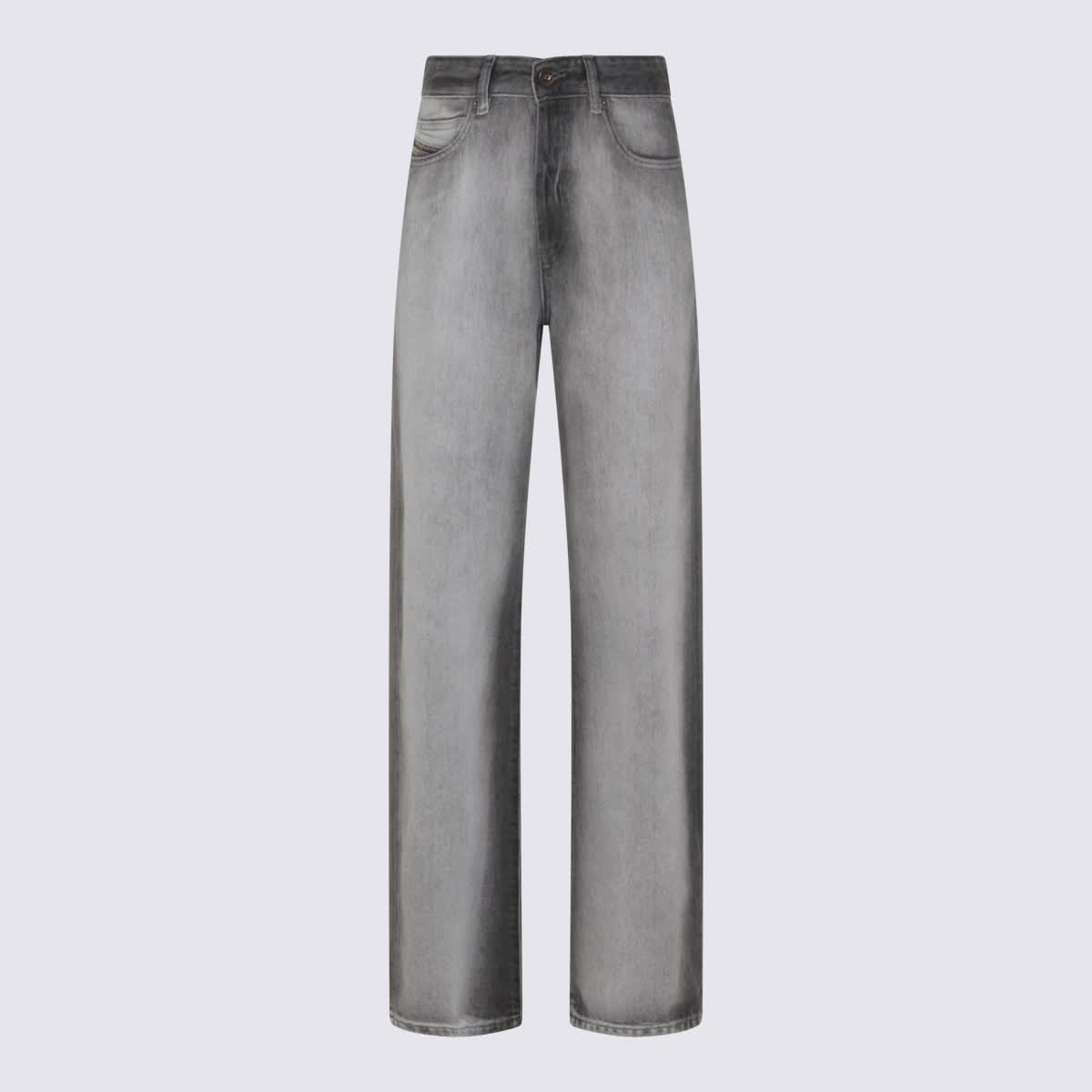 diesel grey cotton denim jeans