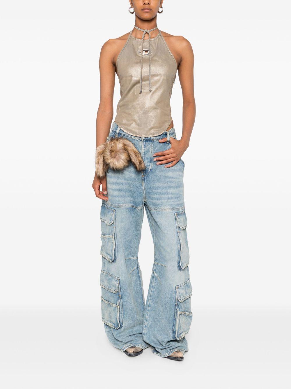 diesel jeans clear blue cotton - women