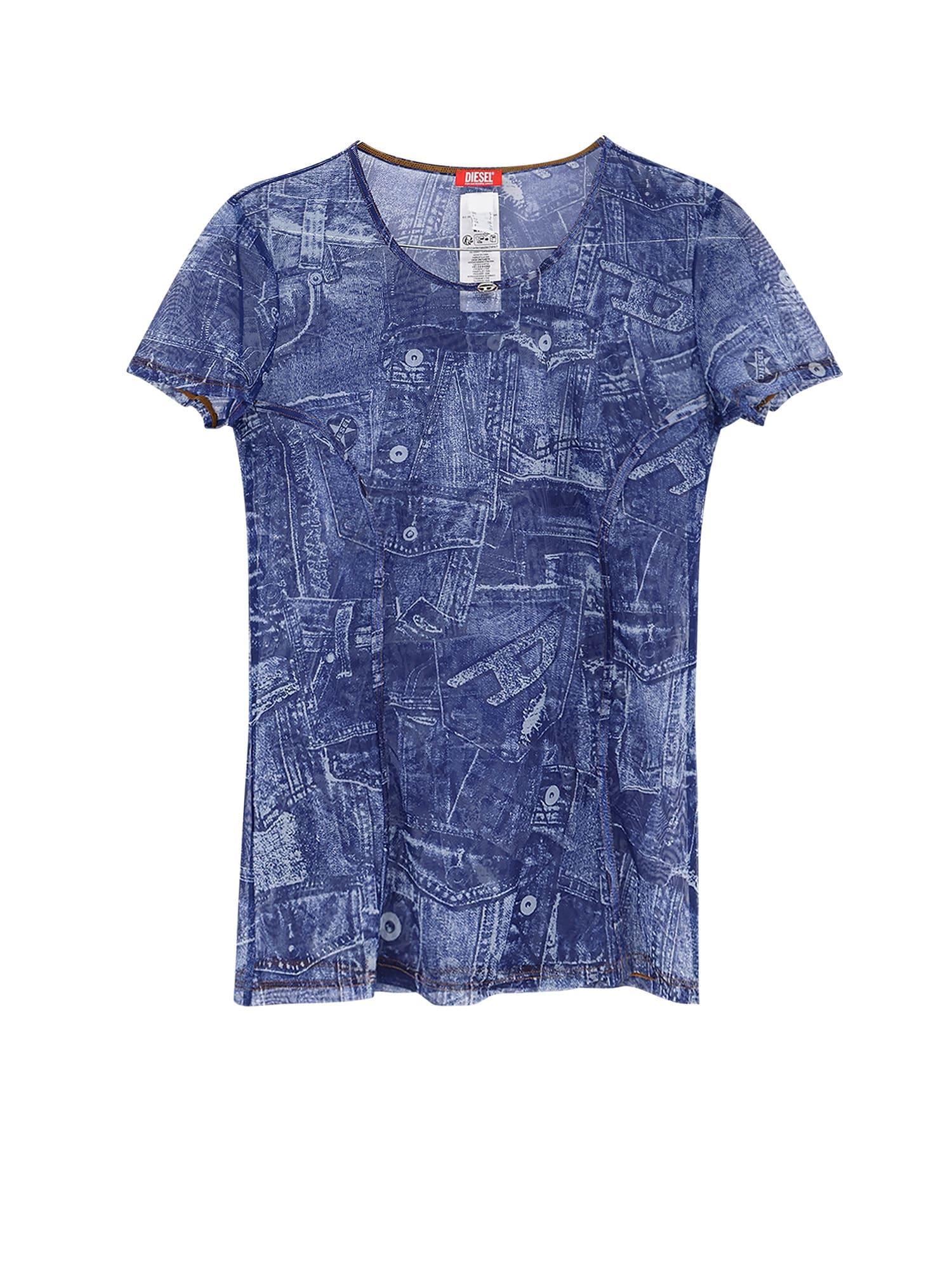 diesel kasia t-shirt with denim print