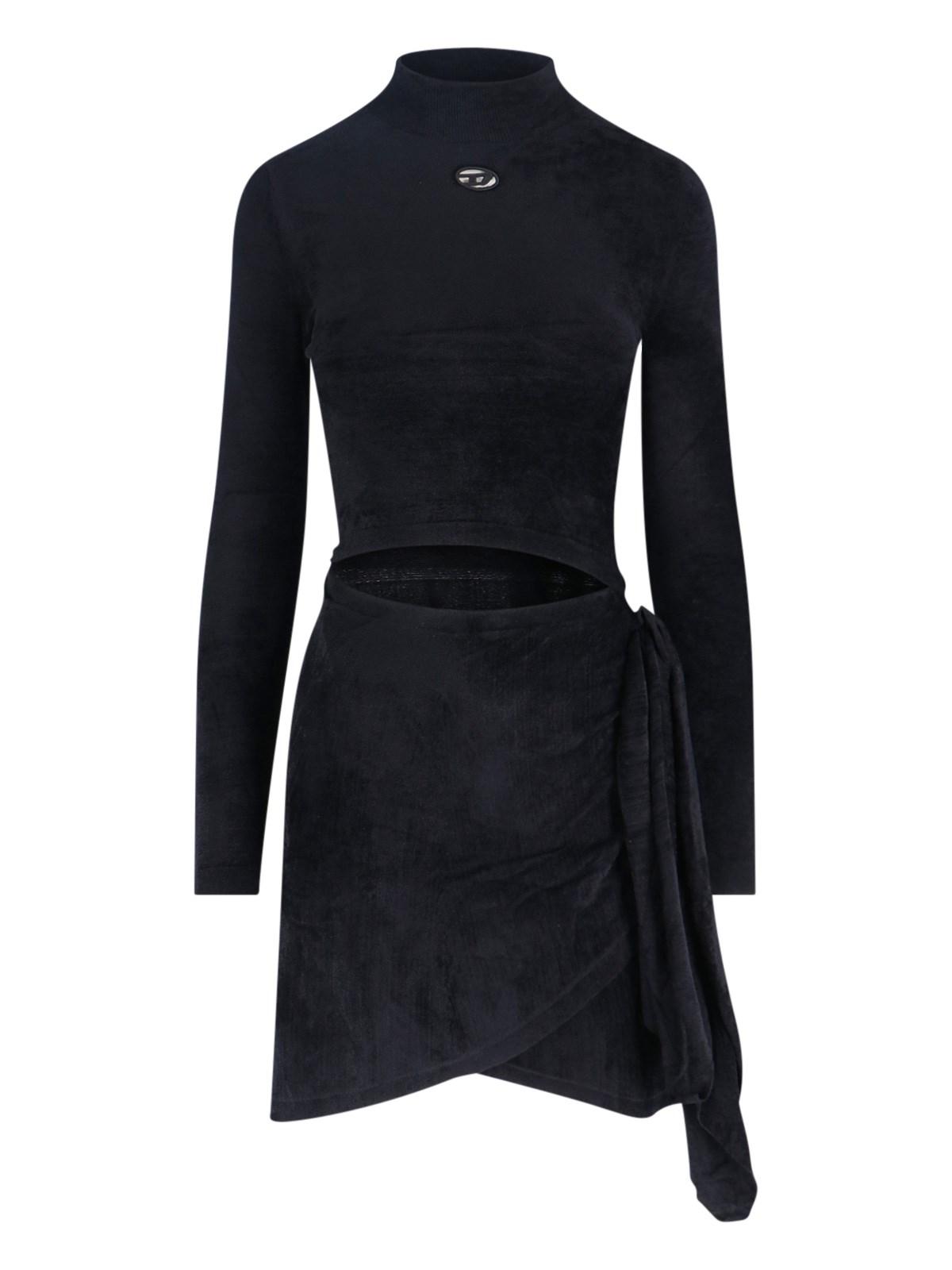 diesel logo midi dress