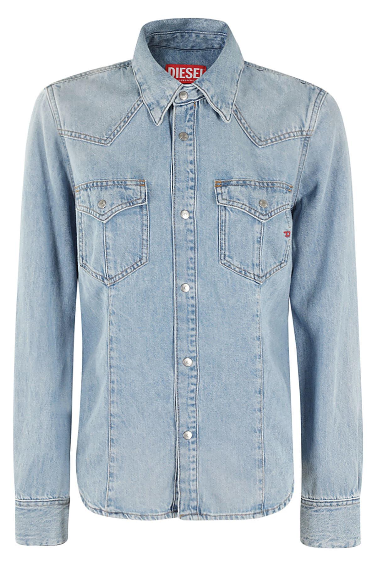 diesel long-sleeved denim shirt
