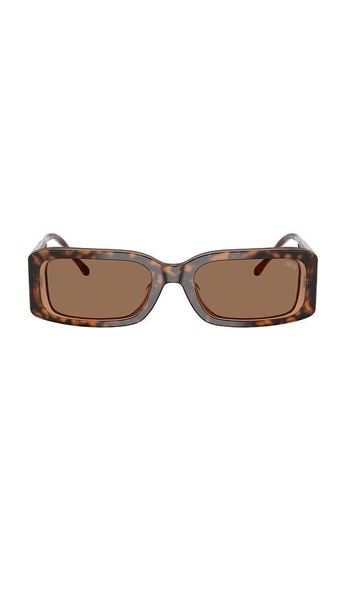 diesel rectangular sunglasses in brown.