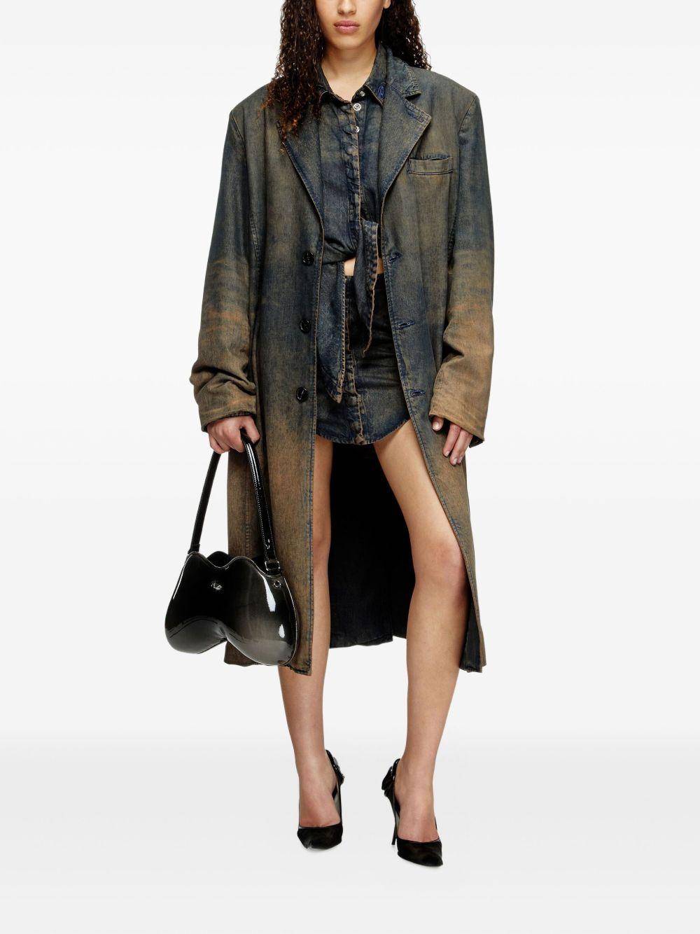 diesel shirts blue lyocel - women