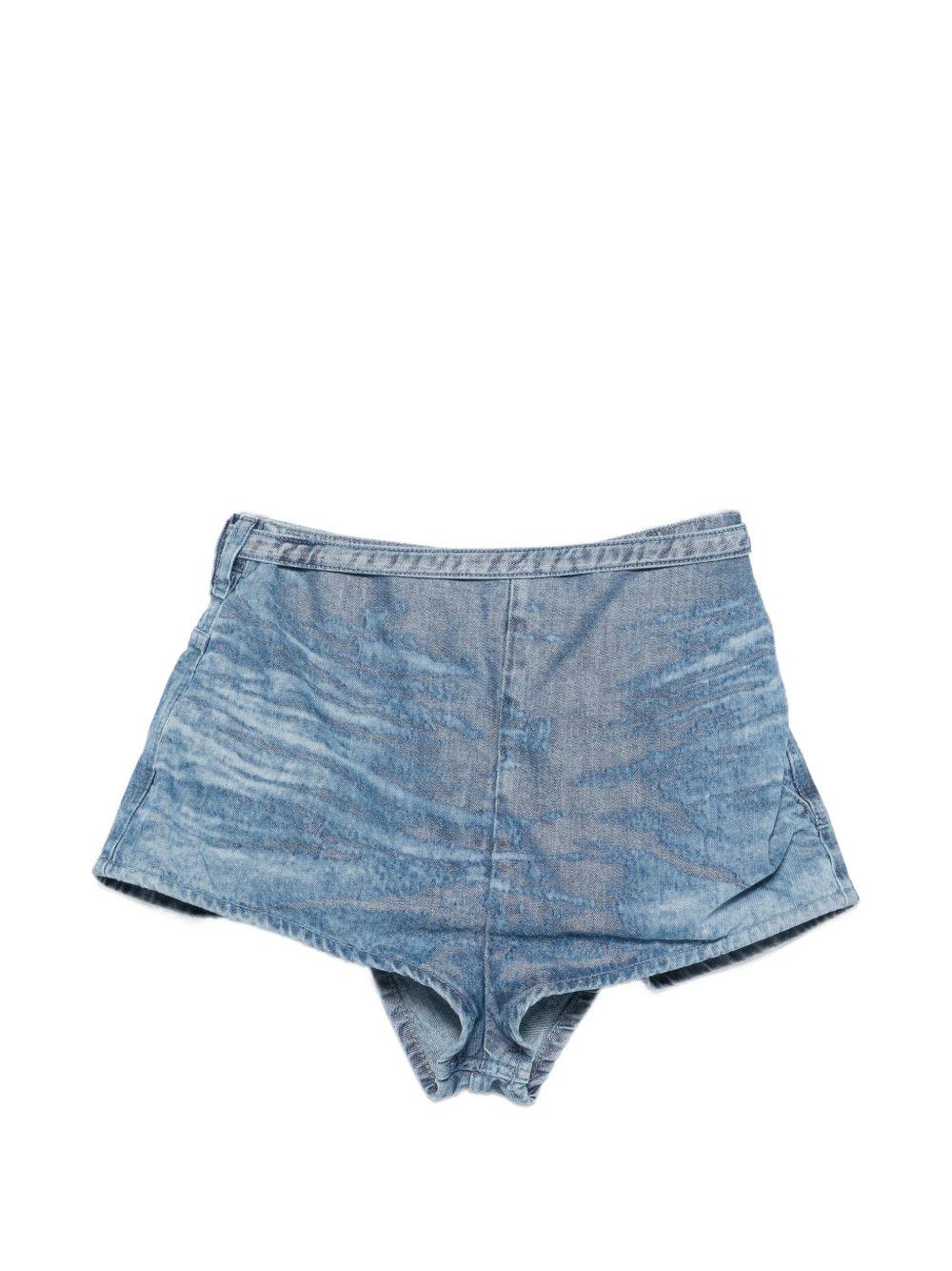diesel shorts clear blue cotton polyester - women