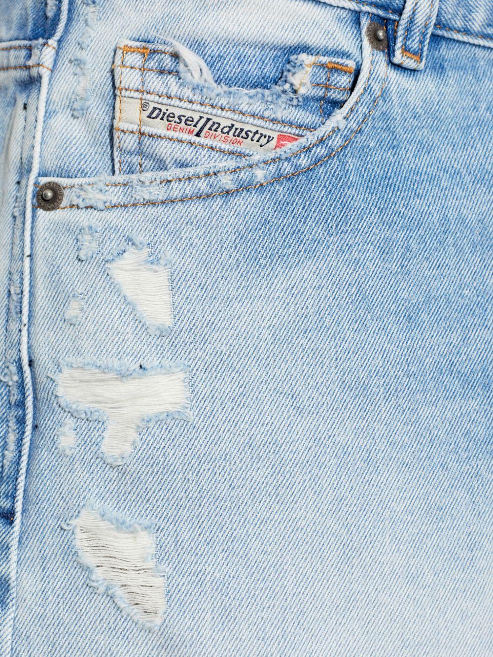 diesel shorts light blue cotton - women