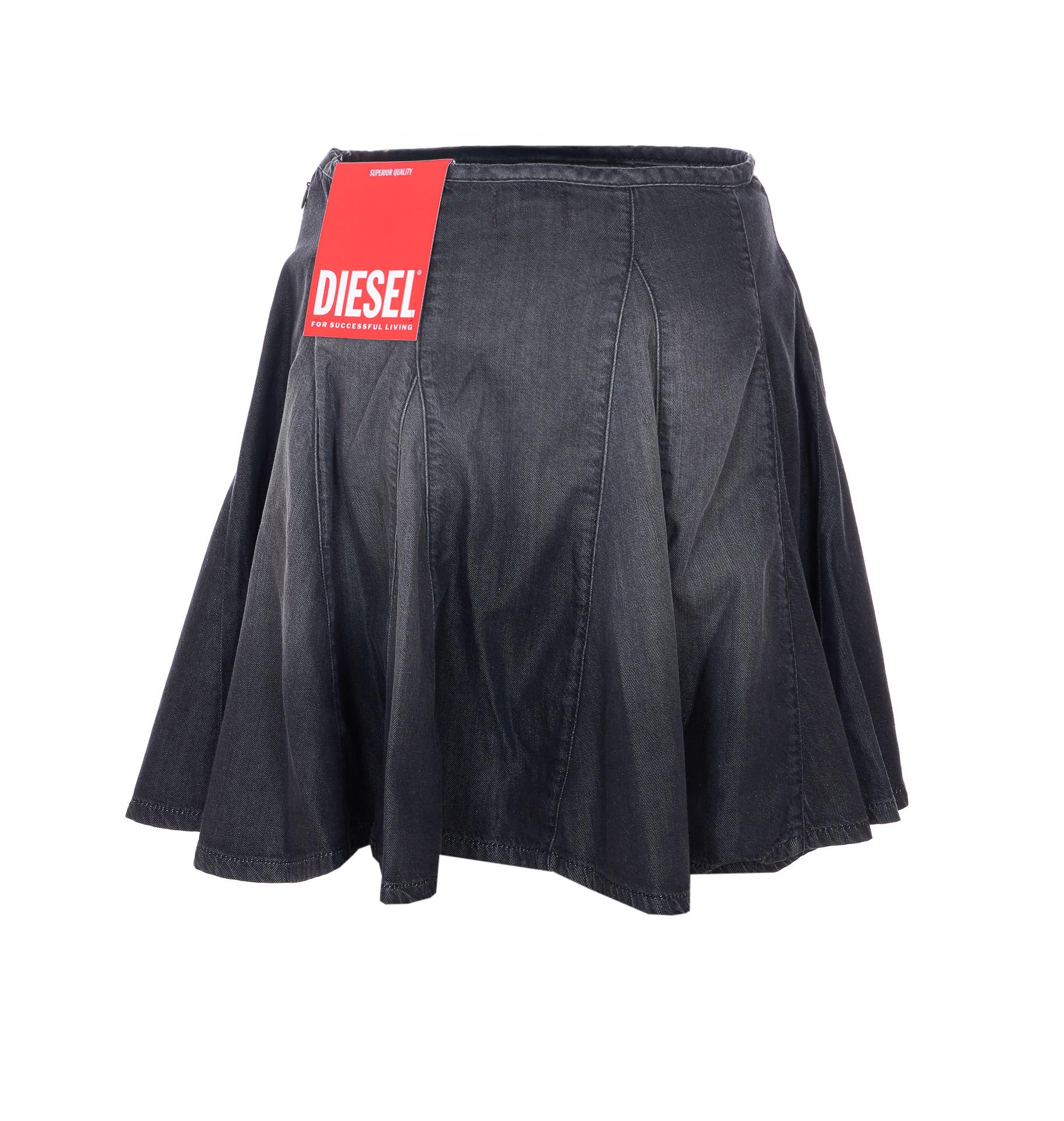 diesel skirts black cotton - women