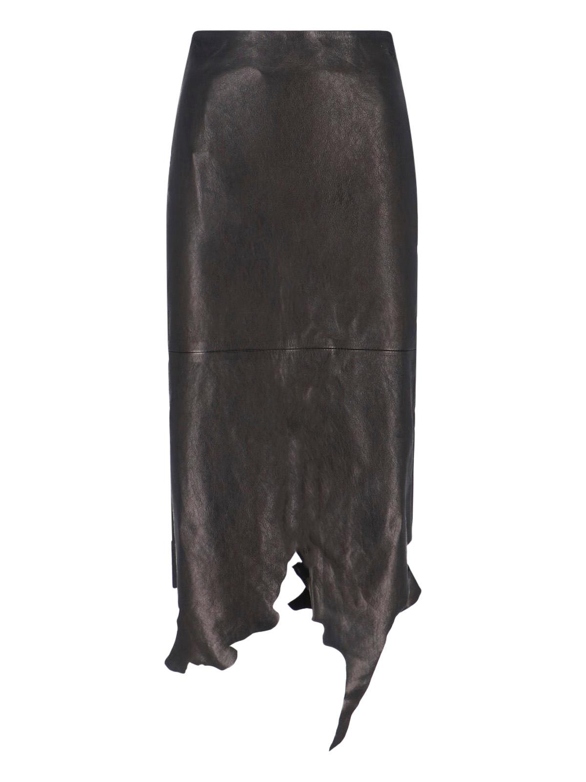 diesel skirts black sheep leather - women