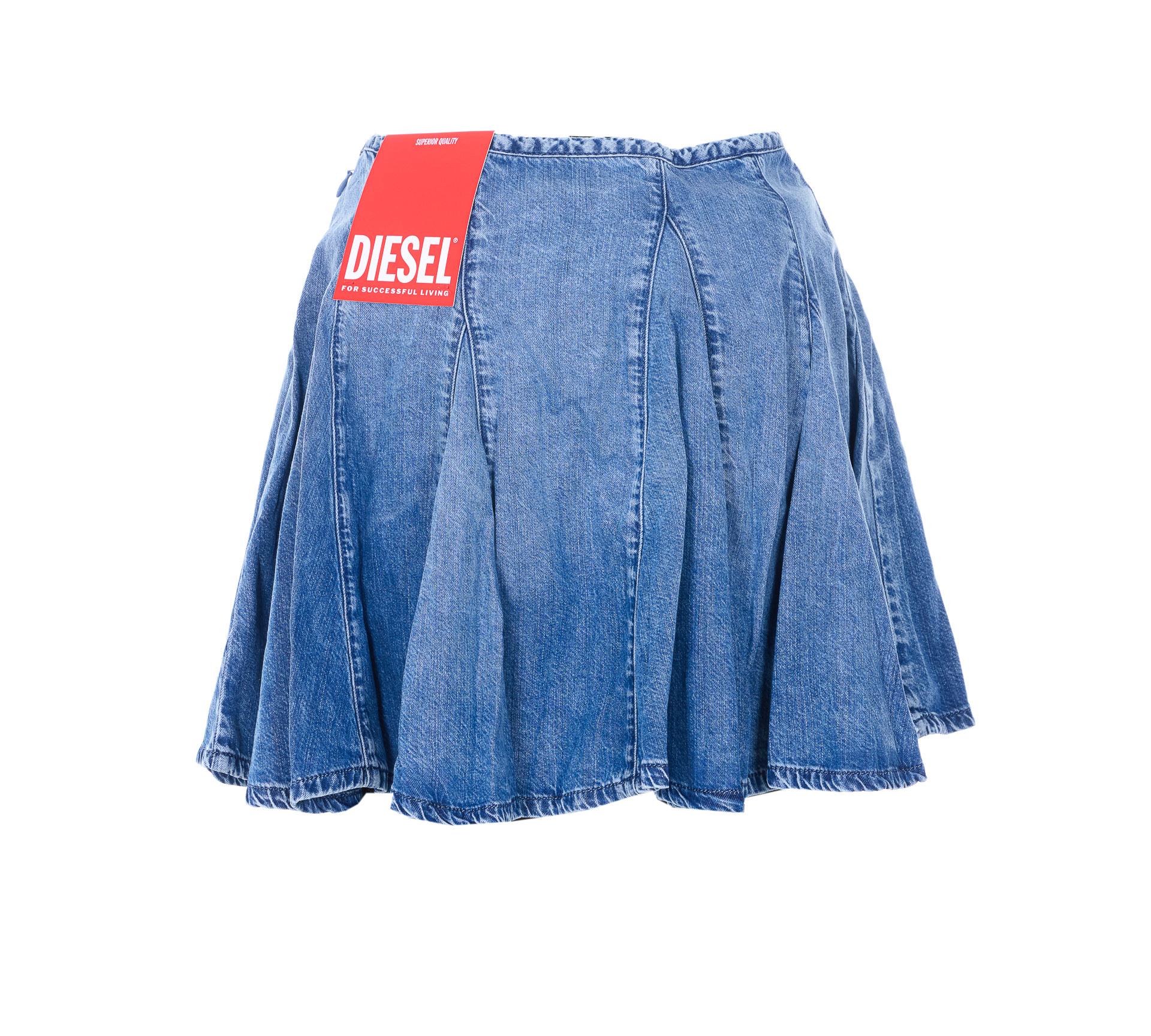 diesel skirts blue cotton - women