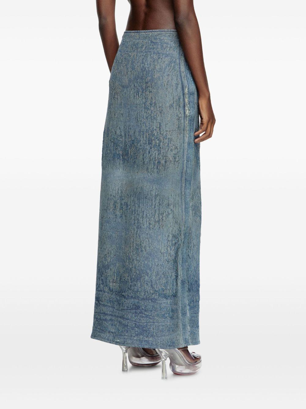 diesel skirts clear blue cotton - women