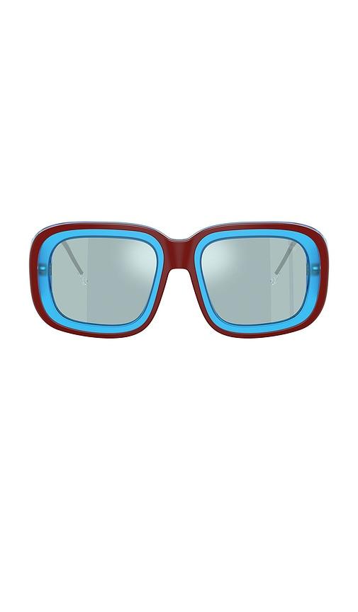 diesel square sunglasses in red.