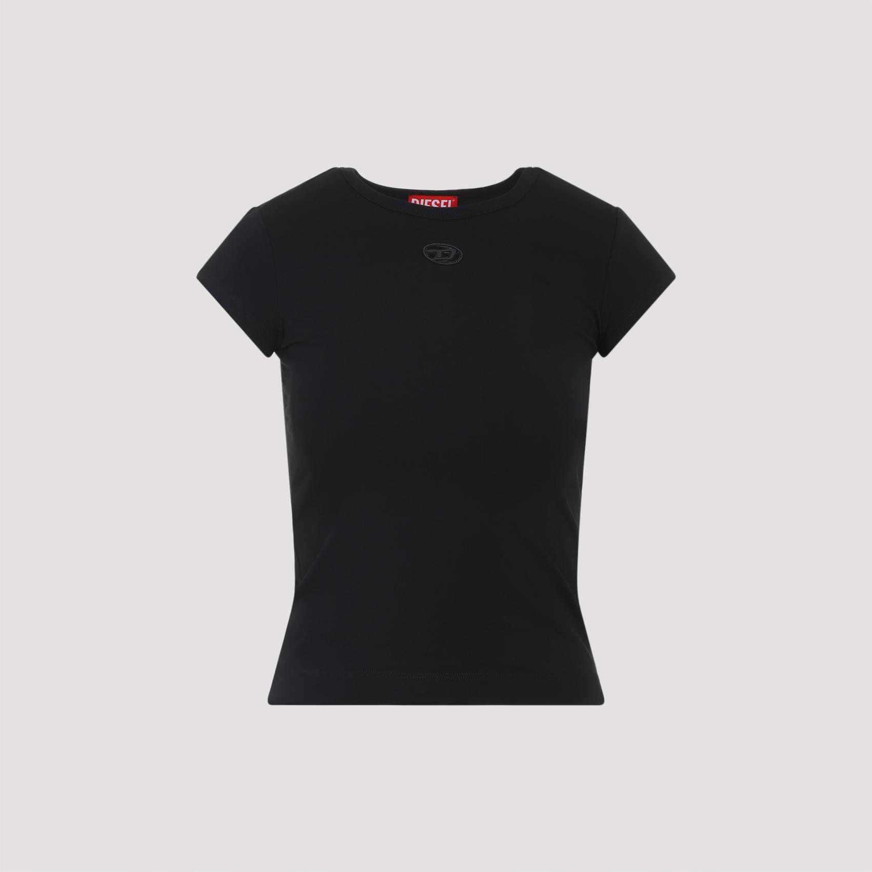 diesel t-angie-od t-shirt black cotton elastane tshirt - women