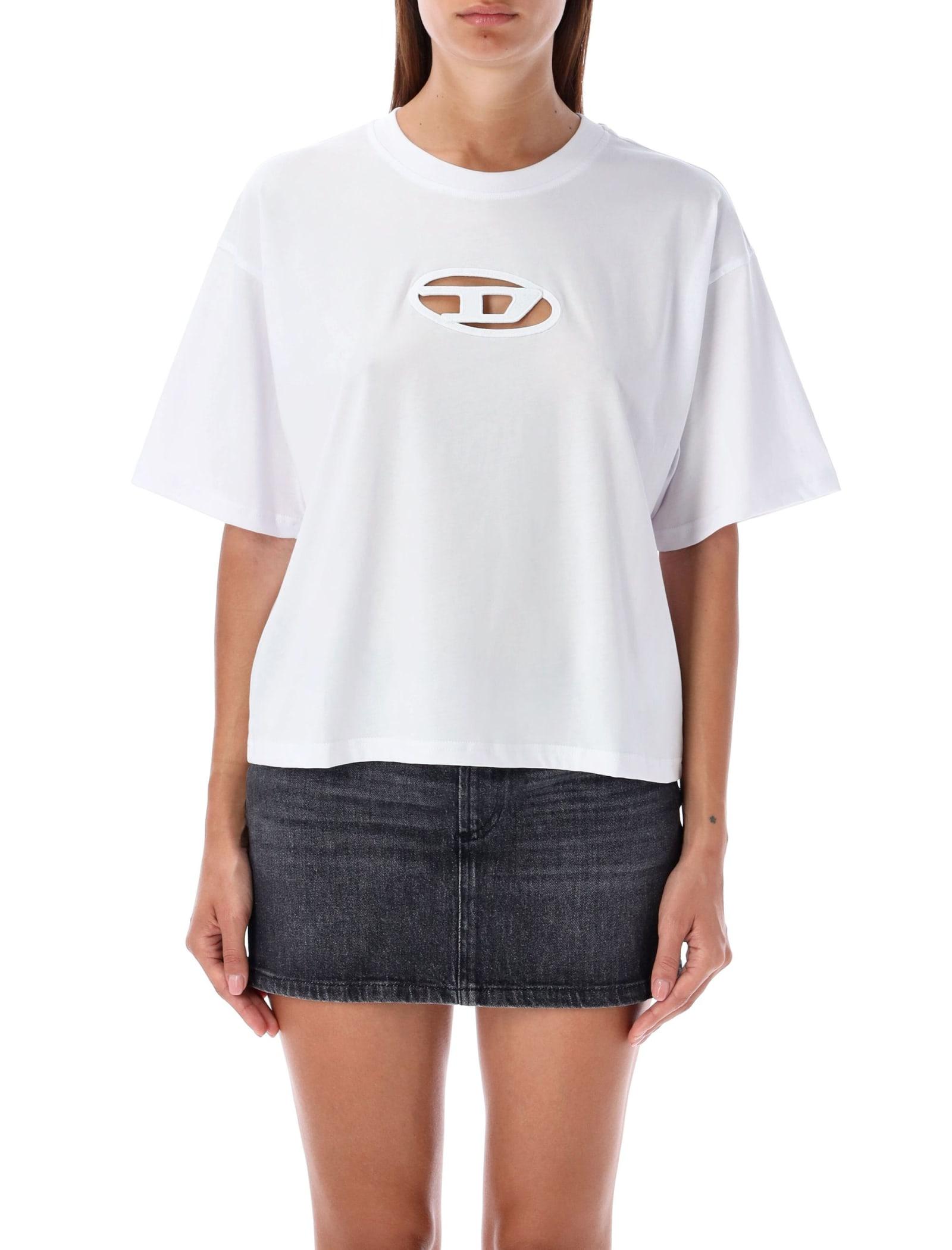 diesel t-buxt-crop-od crop t-shirt