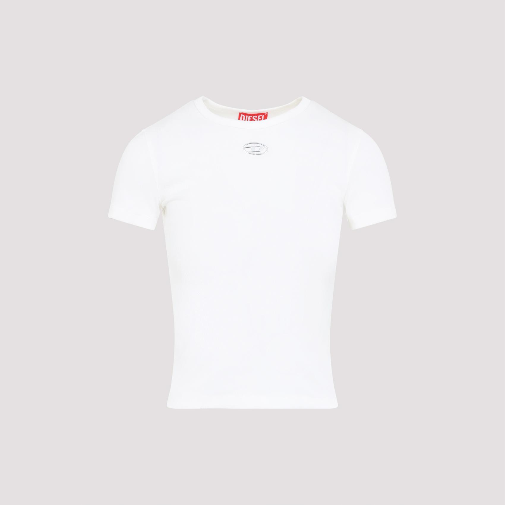 diesel t-ele-long-od t-shirt white cotton elastane tshirt - women
