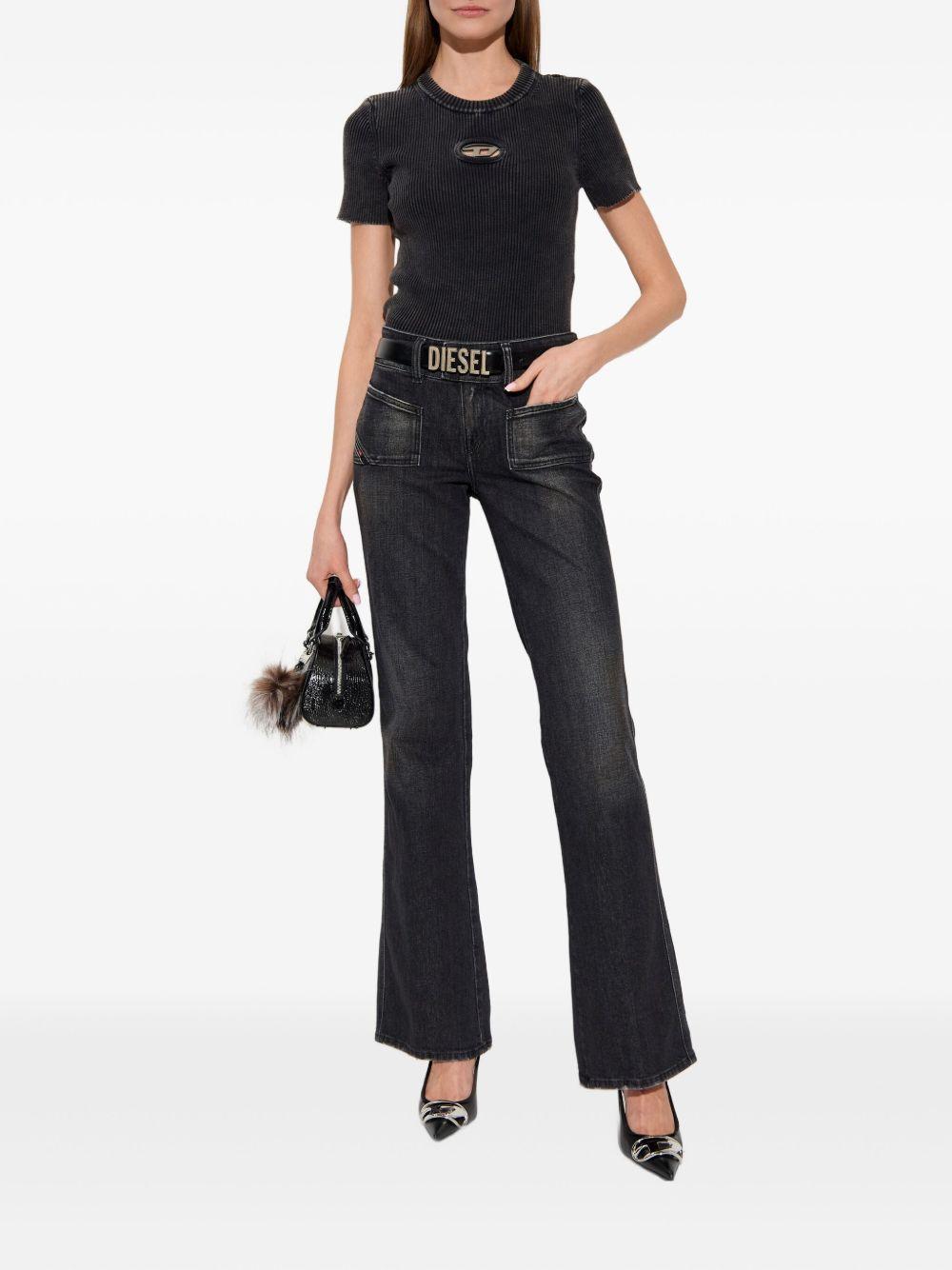 diesel t-shirts and polos black cotton - women