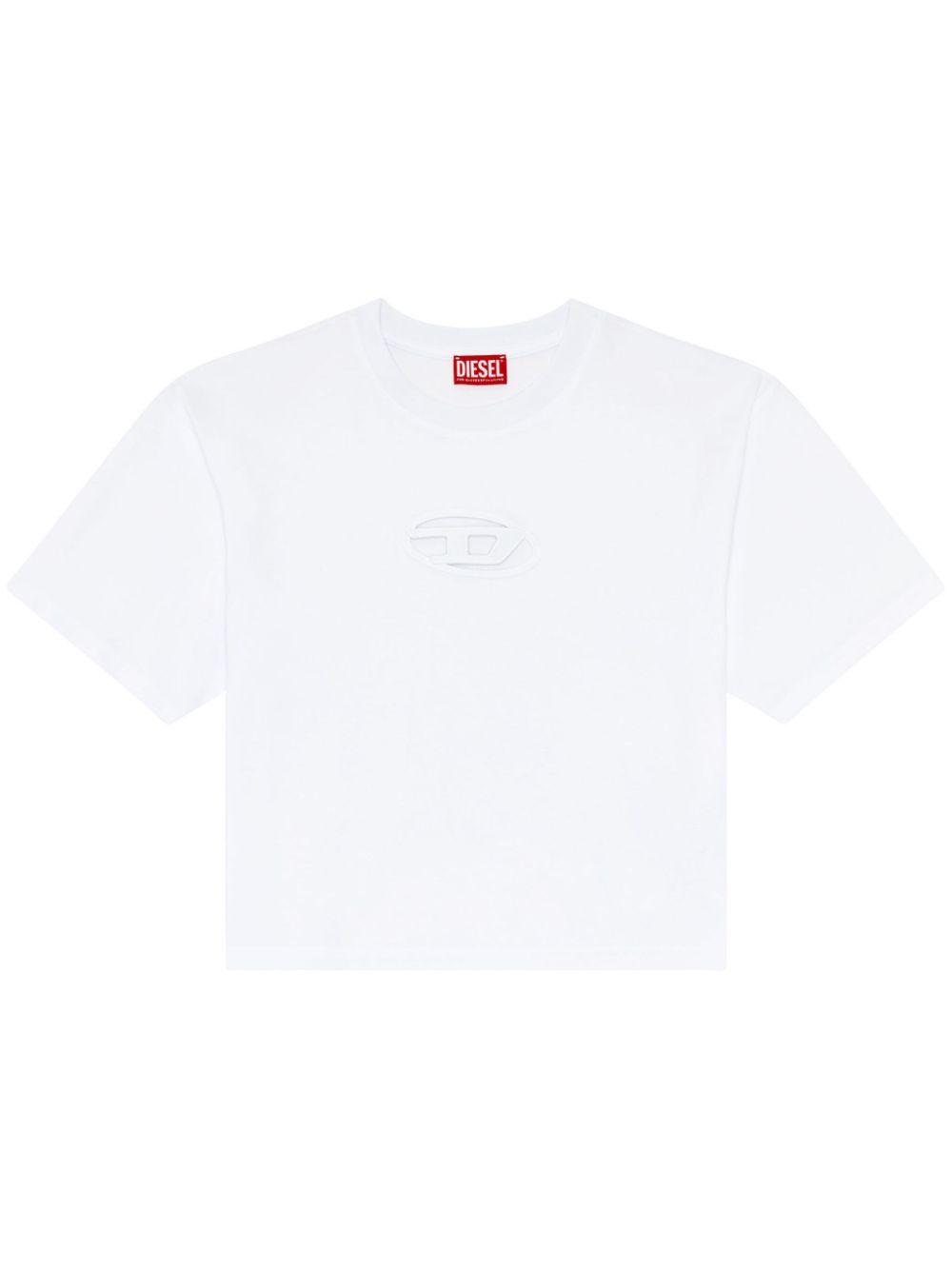 diesel t-shirts and polos white cotton - women