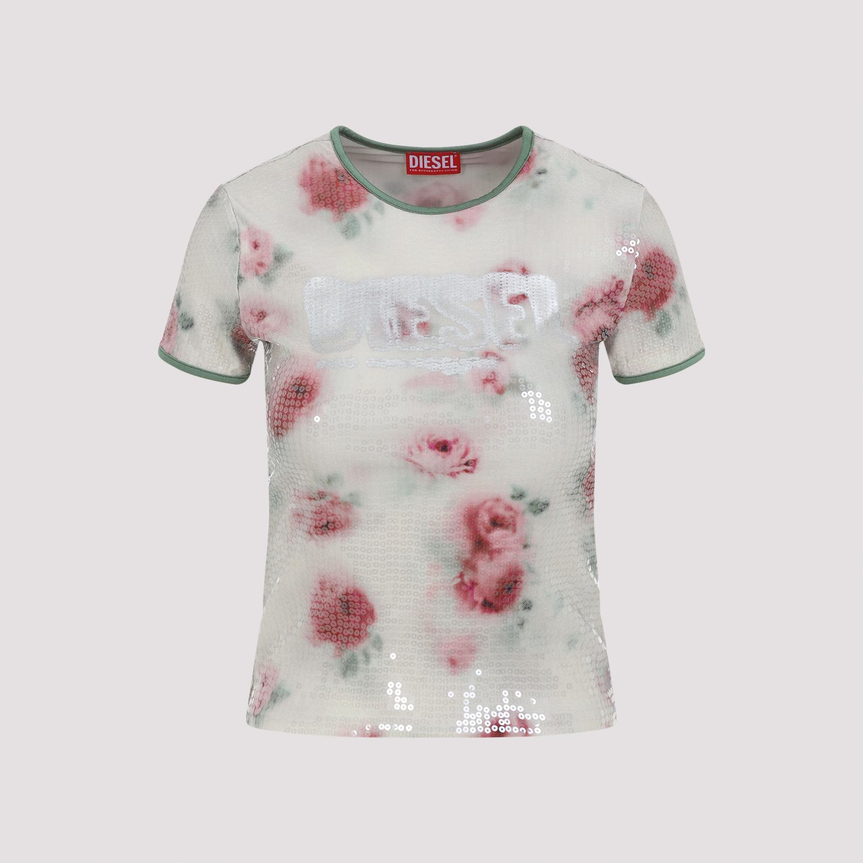 diesel t-unkyel t-shirt white polyamide elastane tshirt - women