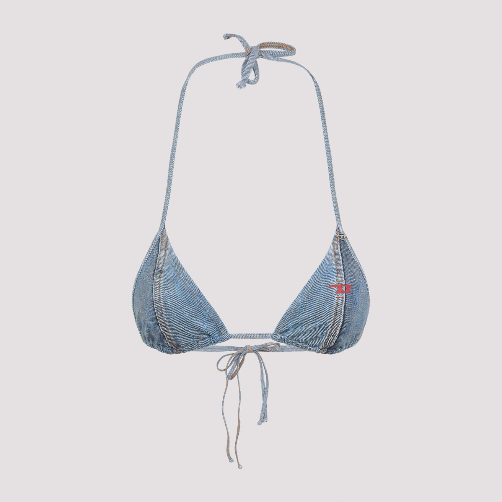 diesel tatiana bikini bra blue polyester elastane swimwear - women