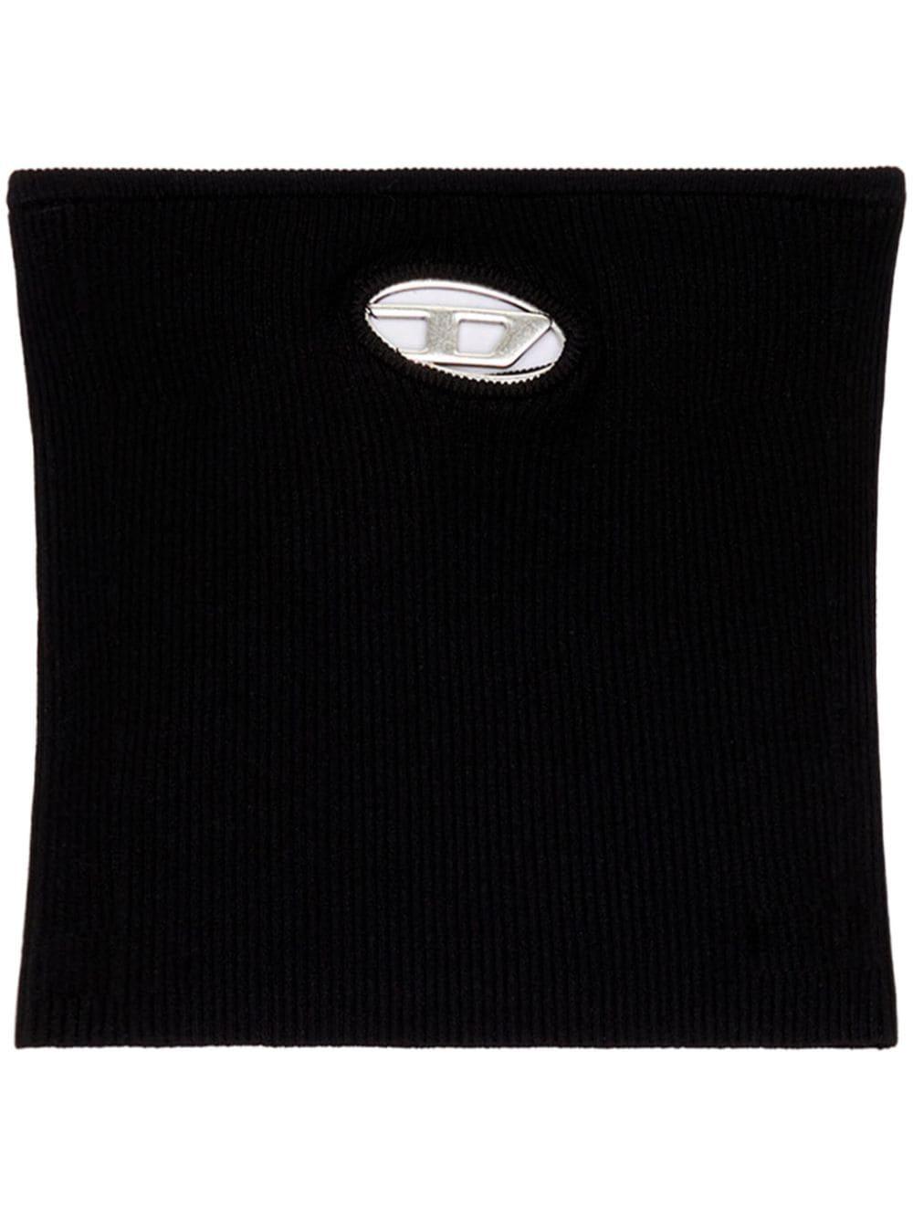 diesel top black viscose polyester - women