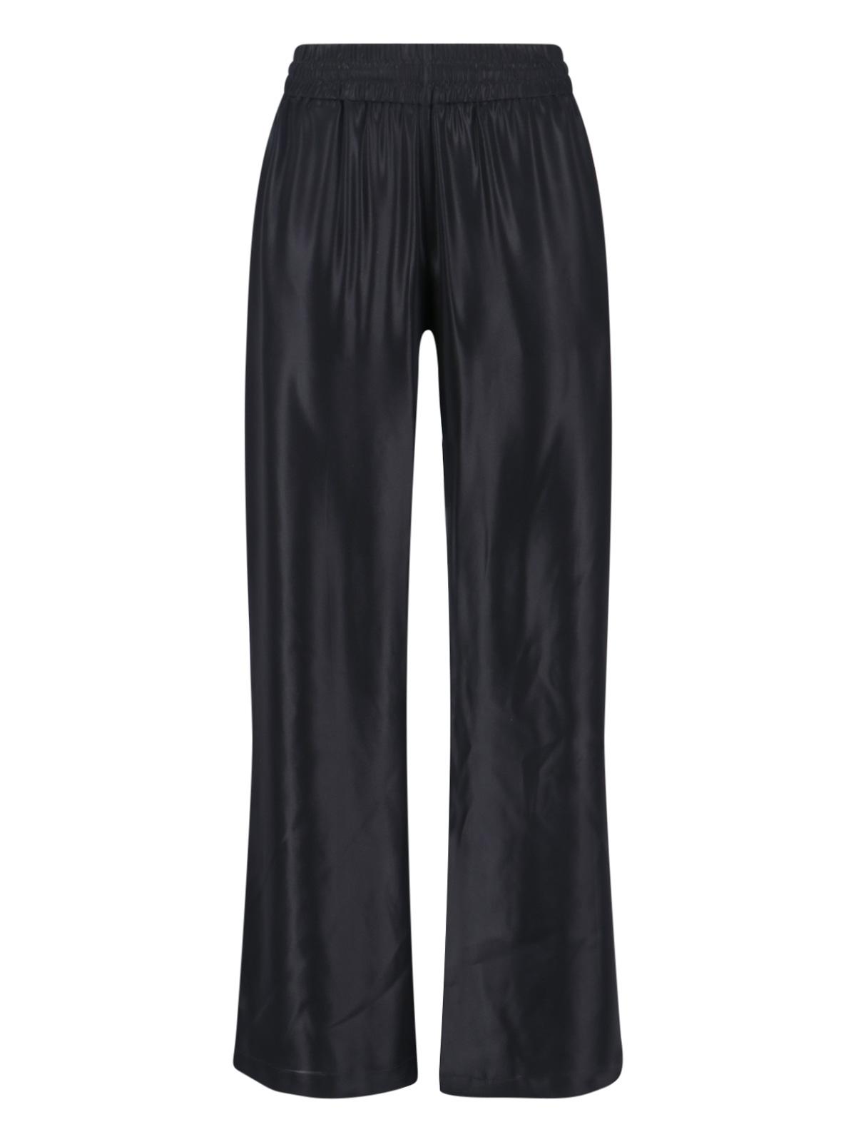 diesel trousers black polyester - women
