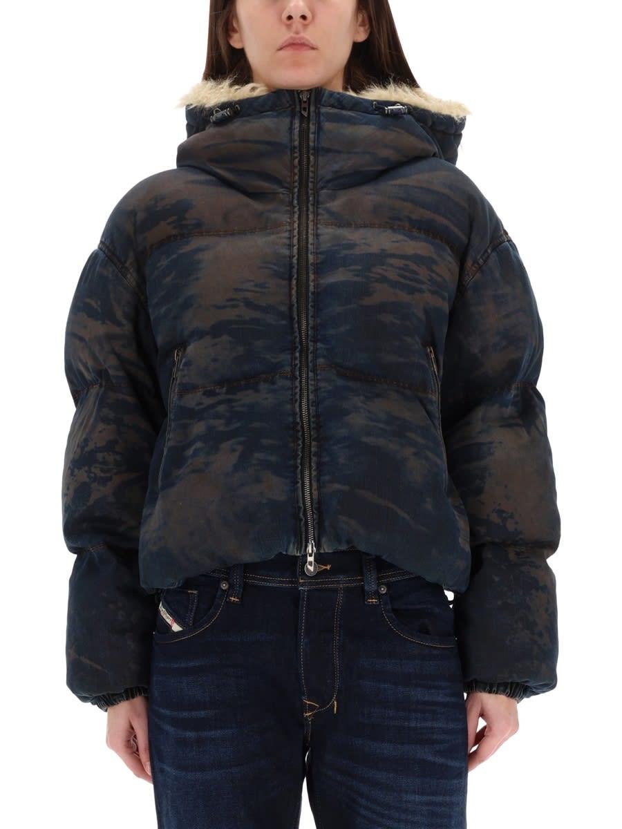 diesel w-aves-fur coat